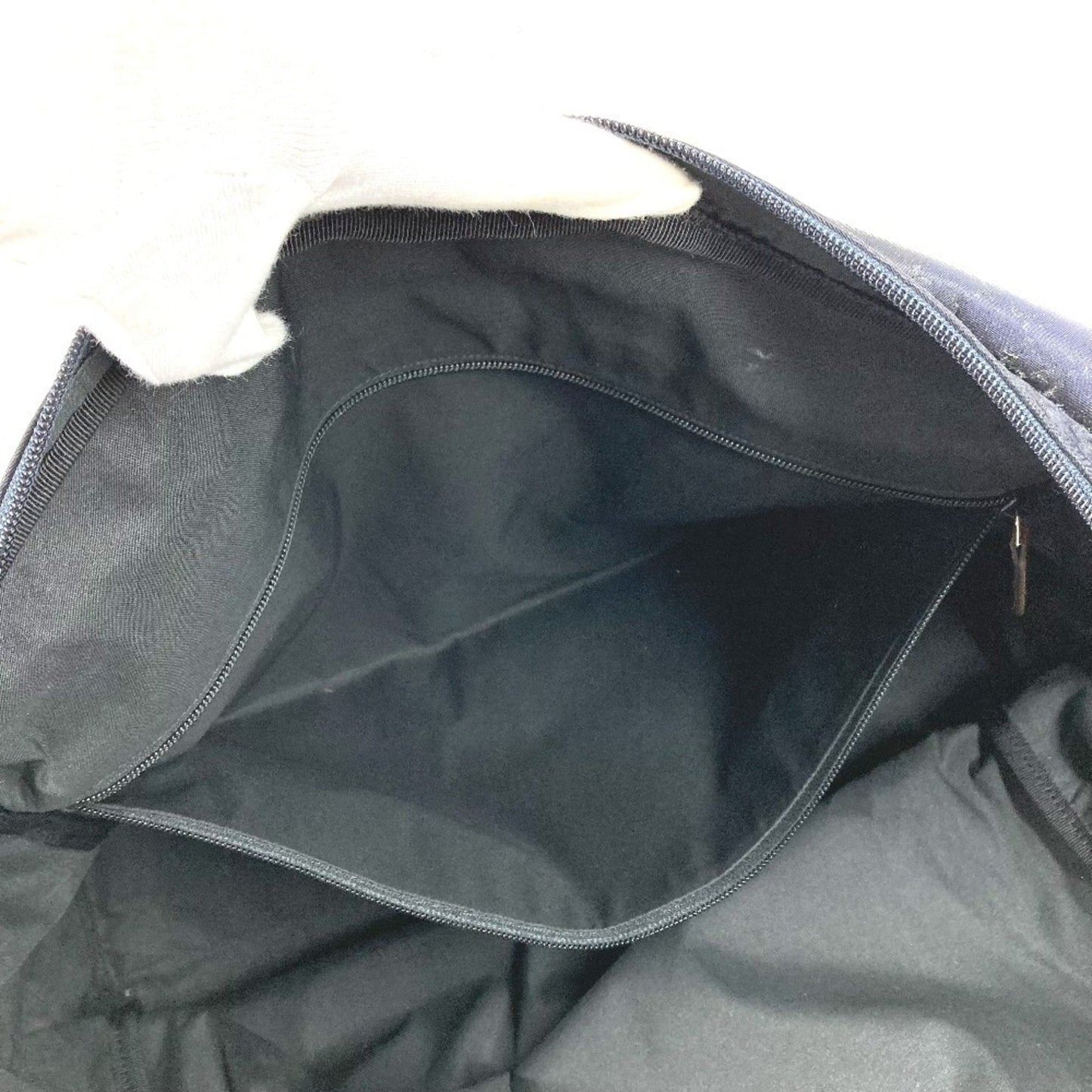 Gucci Brown Navy Nylon Leather Boston Bag