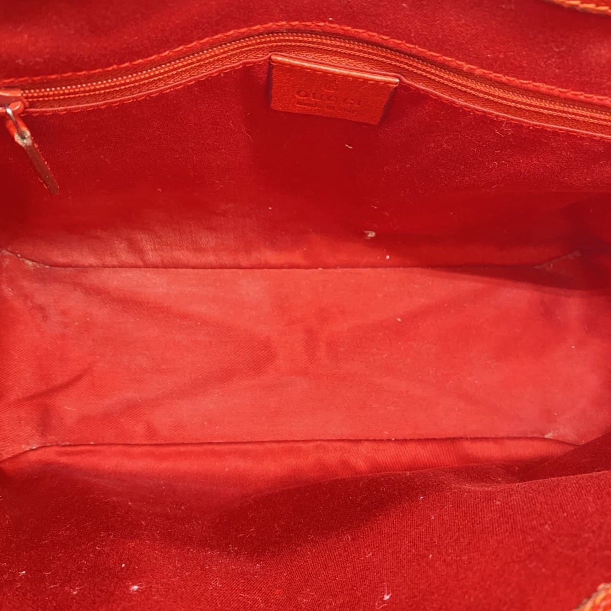 Gucci Red Color Gg Canvas Handbag Tote Bag