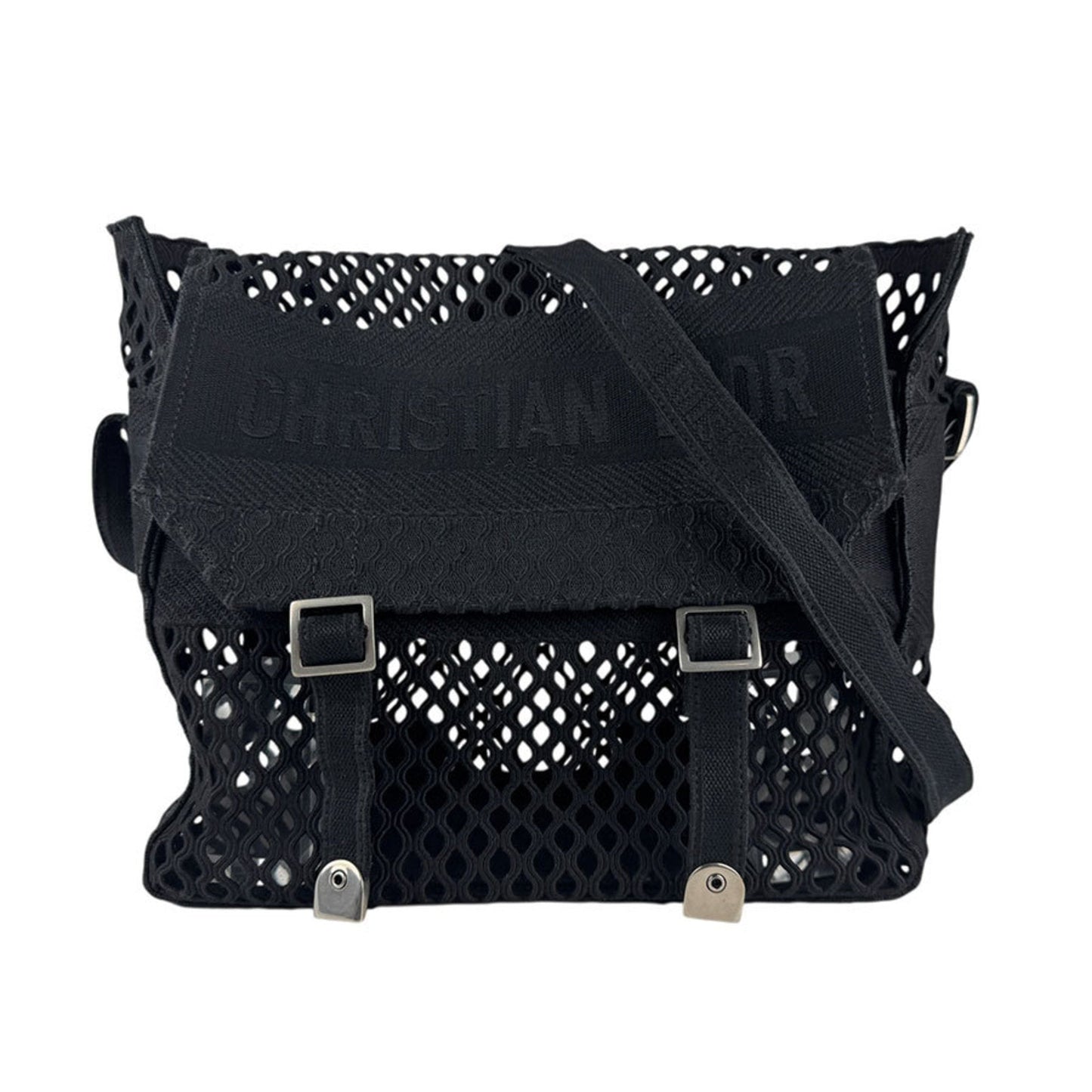 Dior Handbag Christian Shoulder Bag 2 Canvas Black