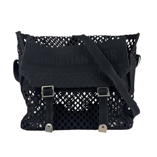 Dior Handbag Christian Shoulder Bag 2 Canvas Black