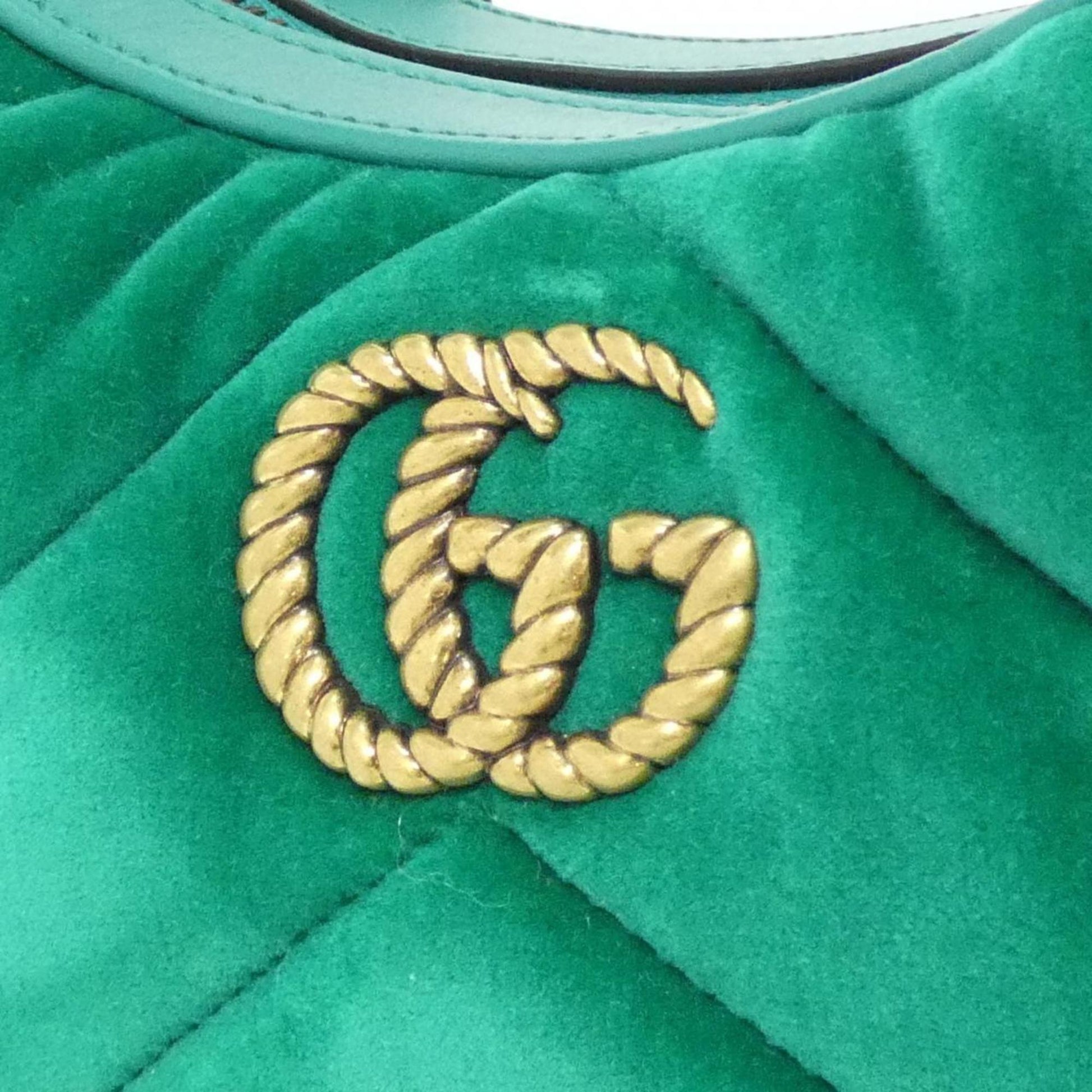 Gucci Green Velvet Shoulder Bag