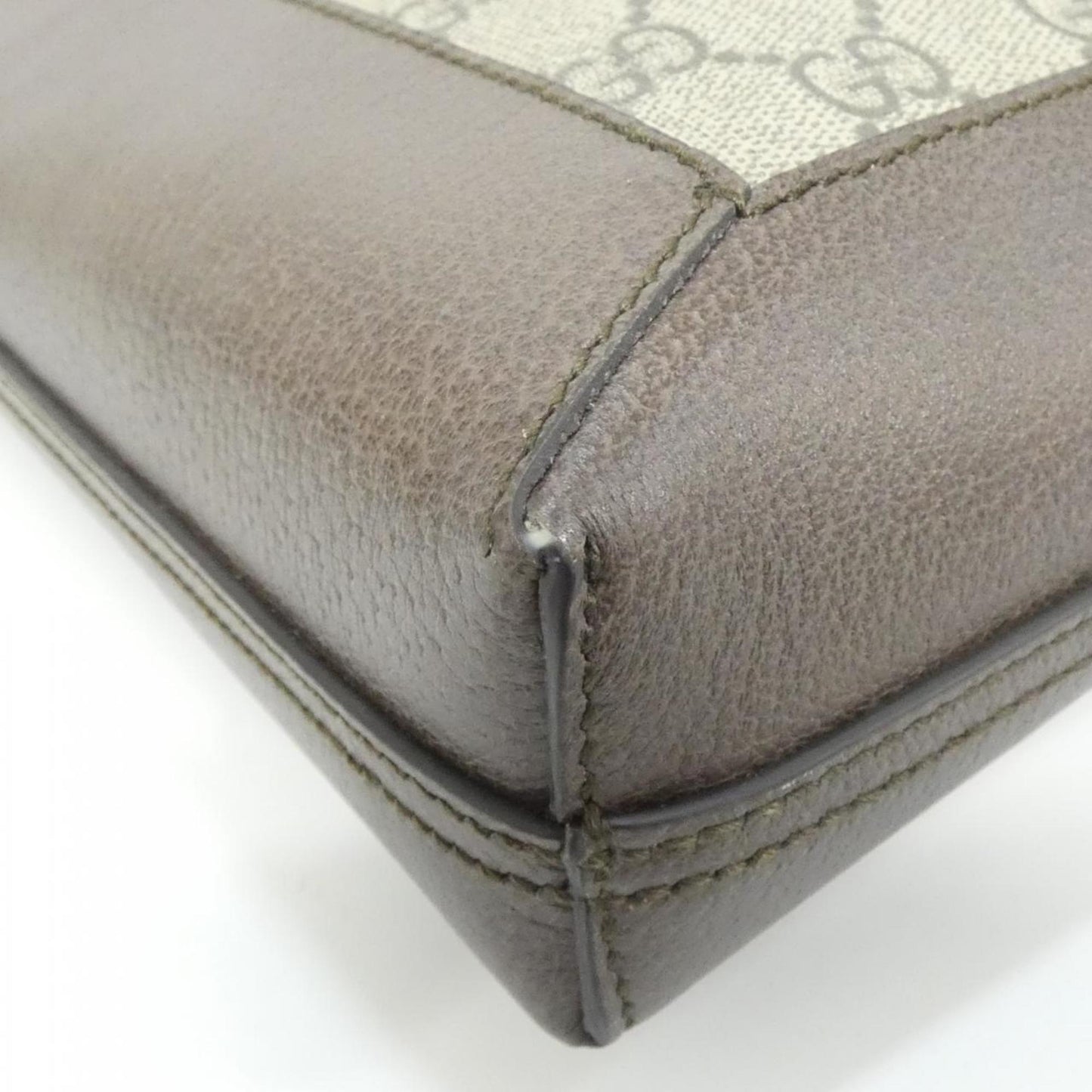 Gucci Beige Brown Canvas Handbag