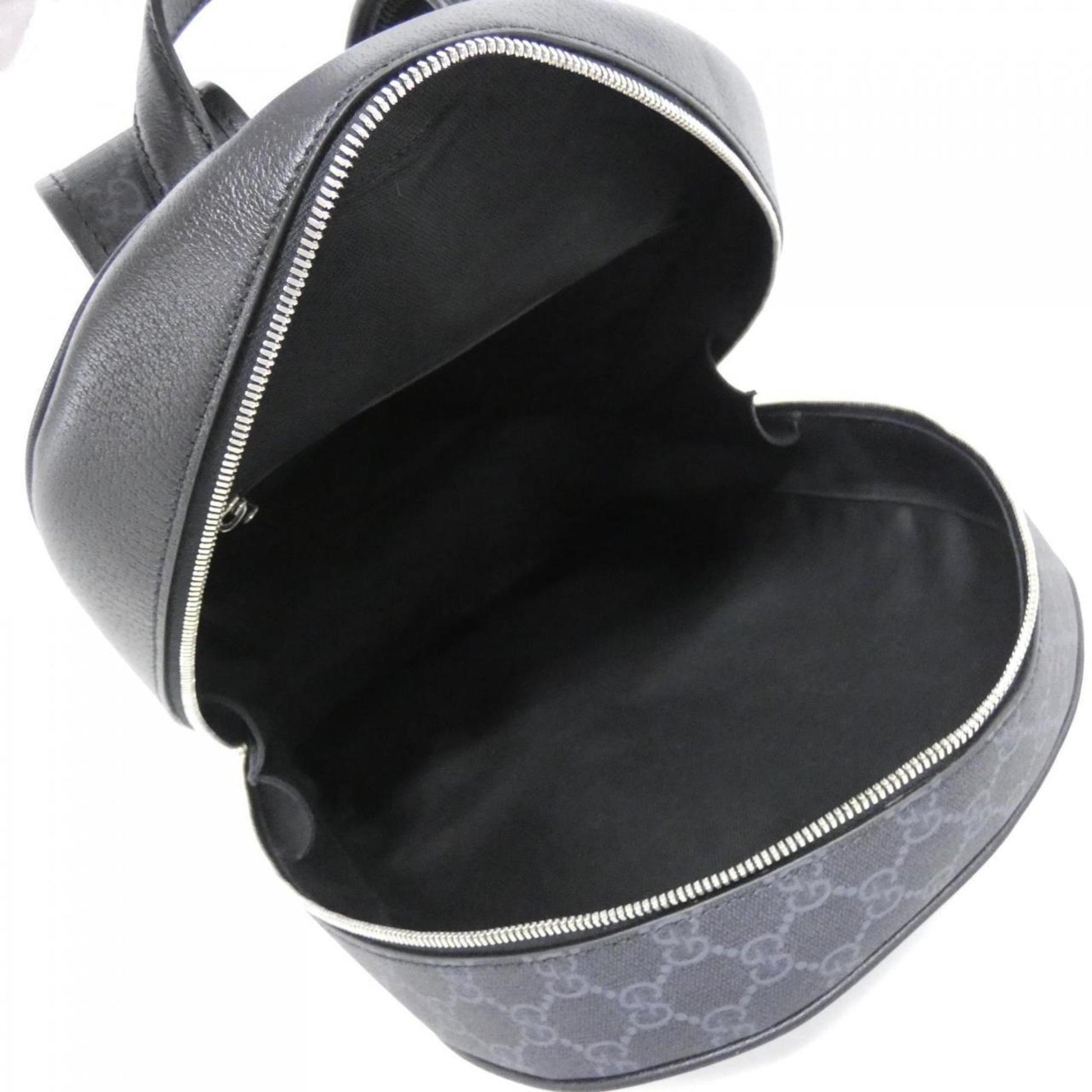 Gucci Black Gg Supreme Leather Backpack