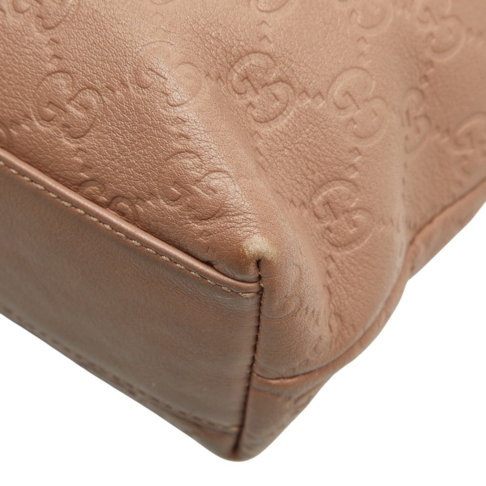 Gucci Beige Leather Handbag Tote Bag