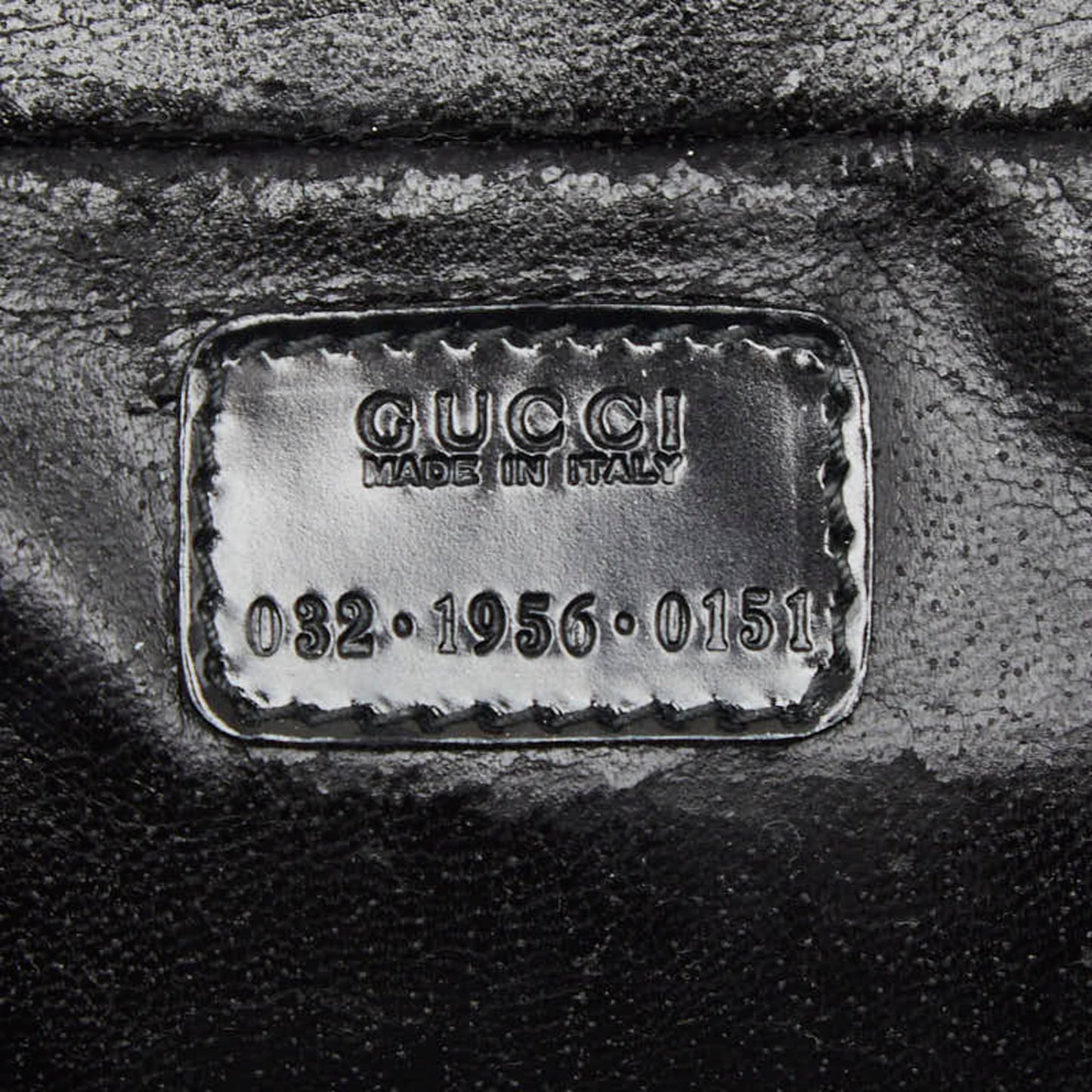 Gucci Black Leather Handbag Vanity Bag