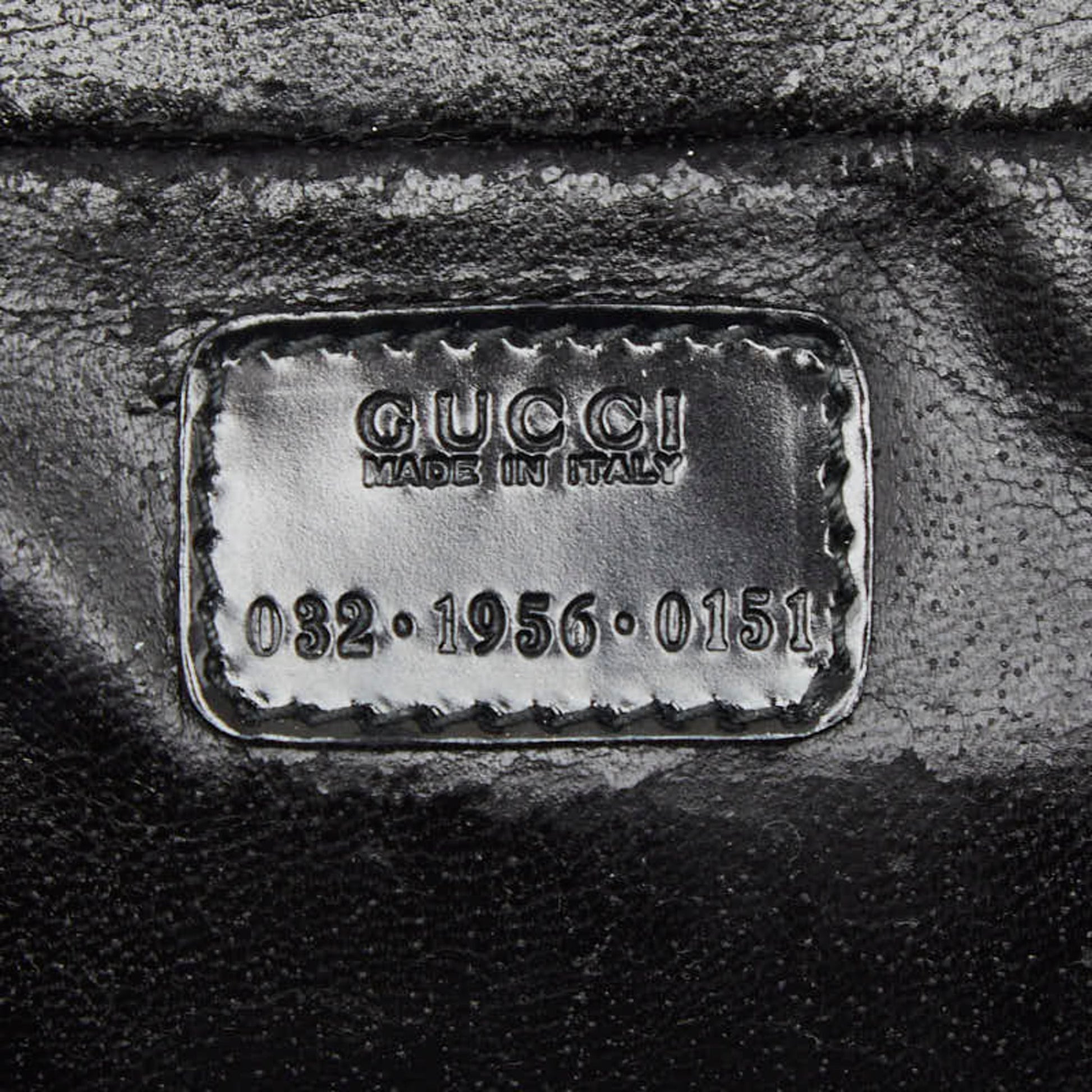 Gucci Black Leather Handbag Vanity Bag