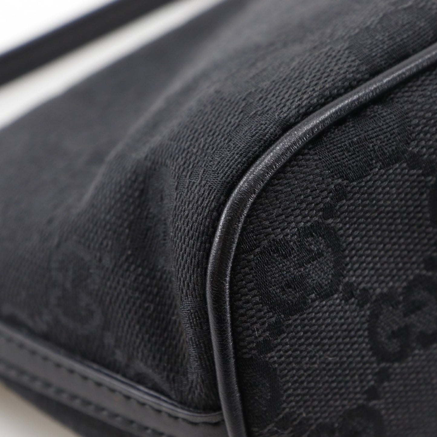 Gucci Black Gg Canvas Pouch
