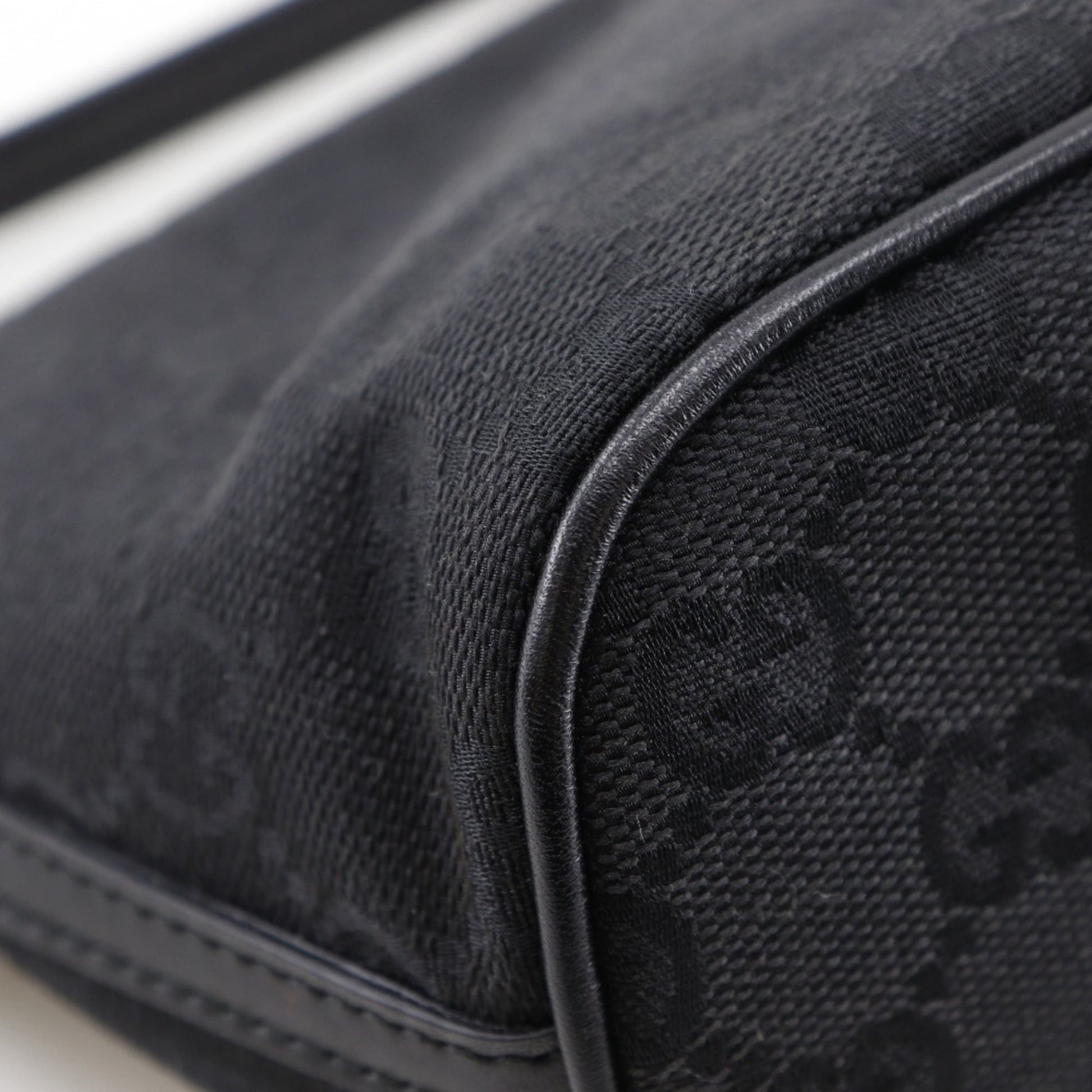 Gucci Black Gg Canvas Pouch