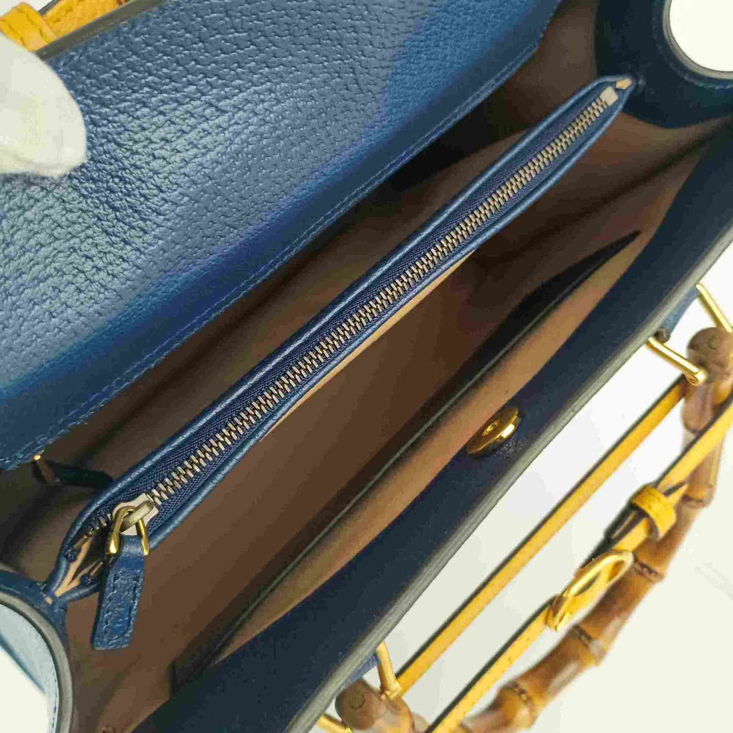 Gucci Royal Blue Leather Handbag Shoulder Bag Tote Bag
