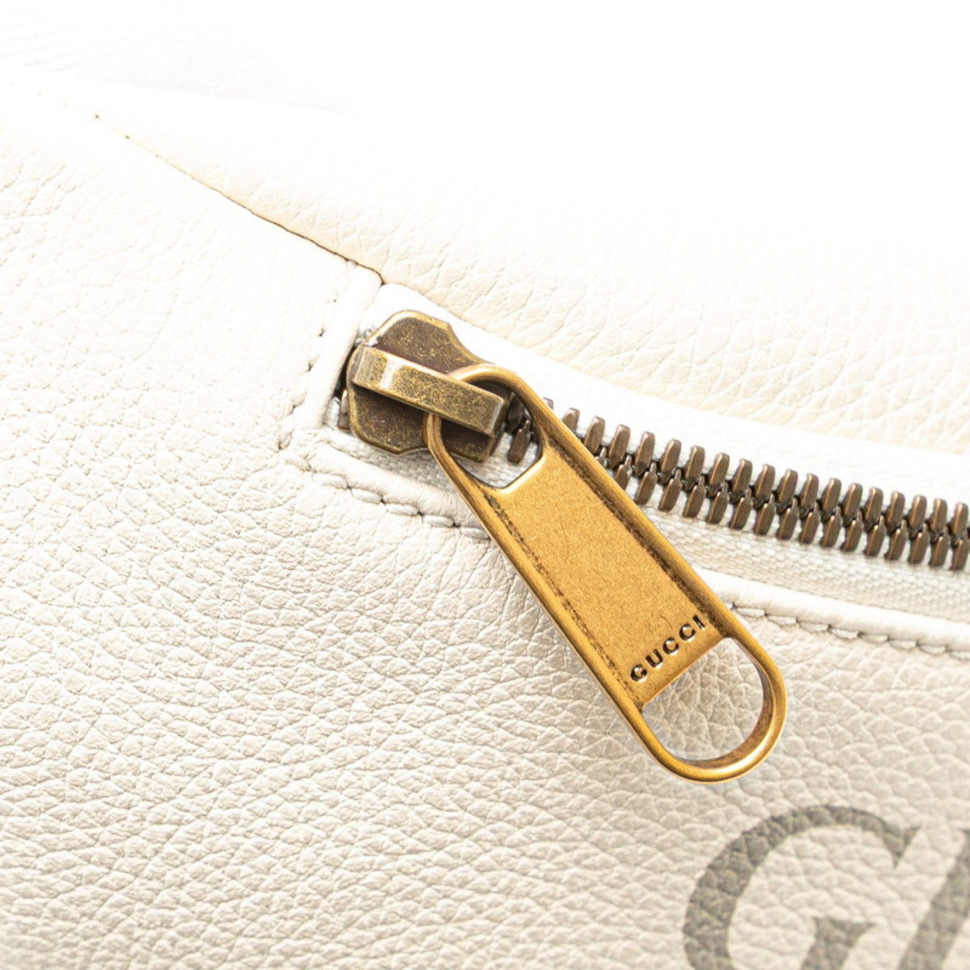 Gucci Multi-Color White Leather Fanny Pack