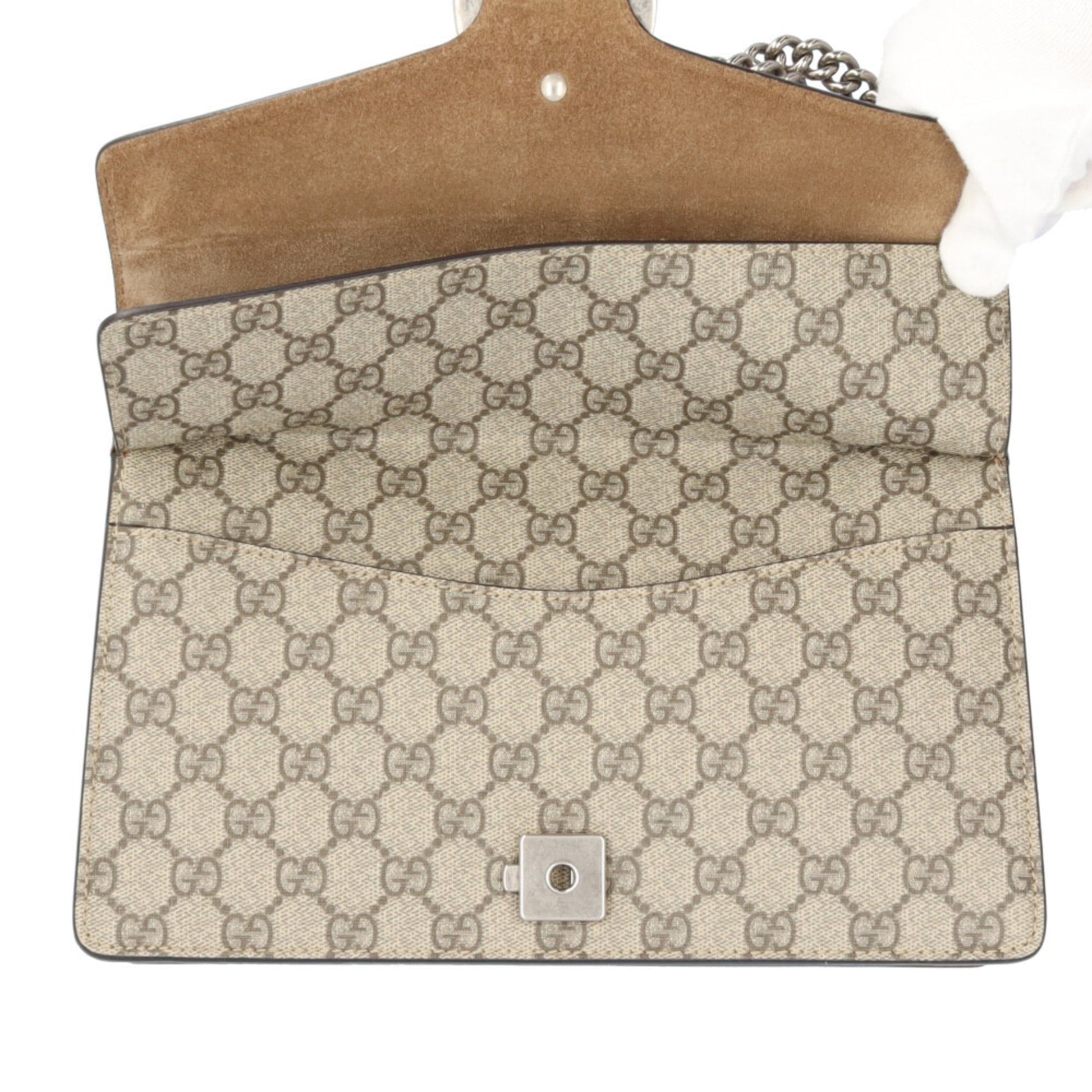 Gucci Beige Gg Supreme Shoulder Bag