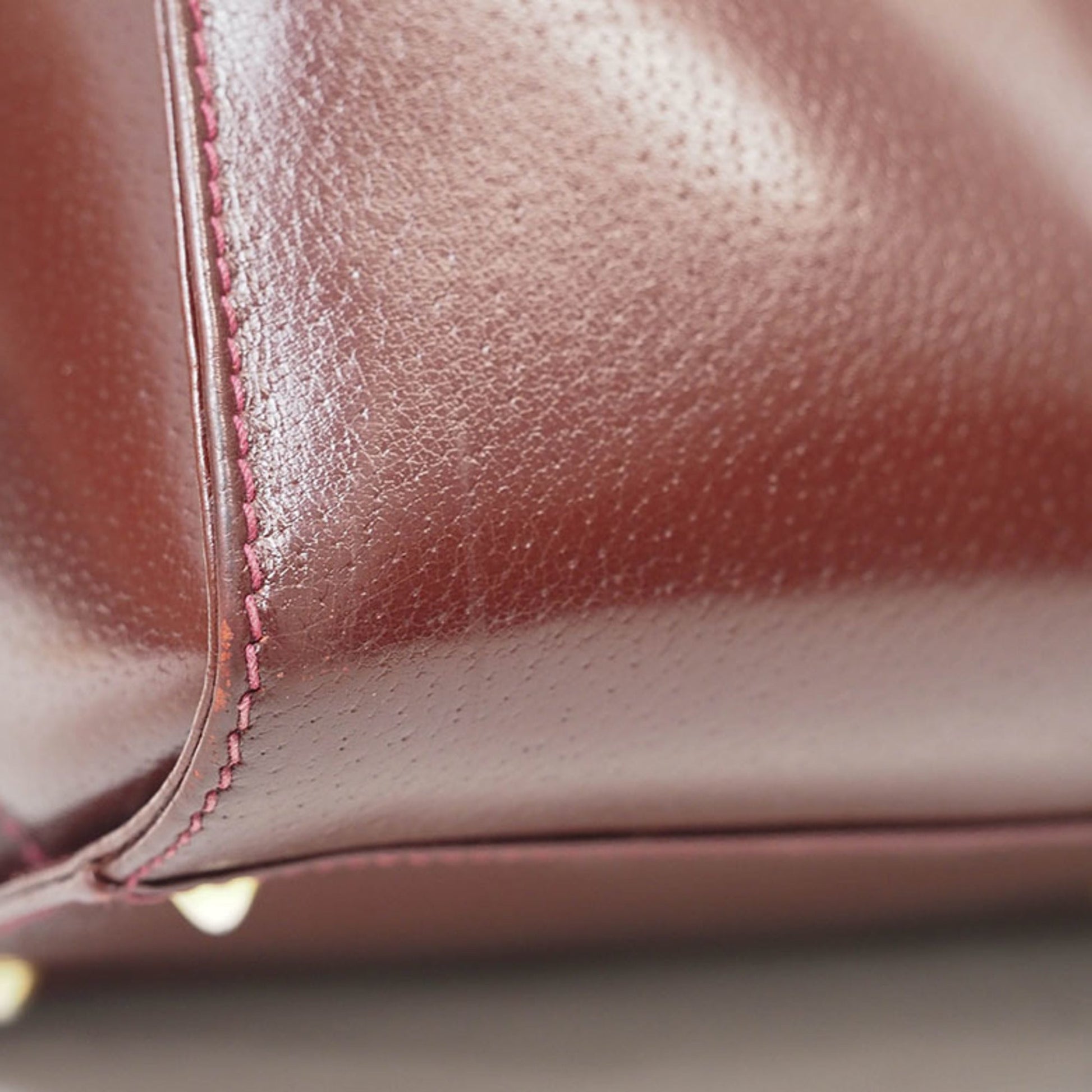 Gucci Bordeaux Leather Handbag