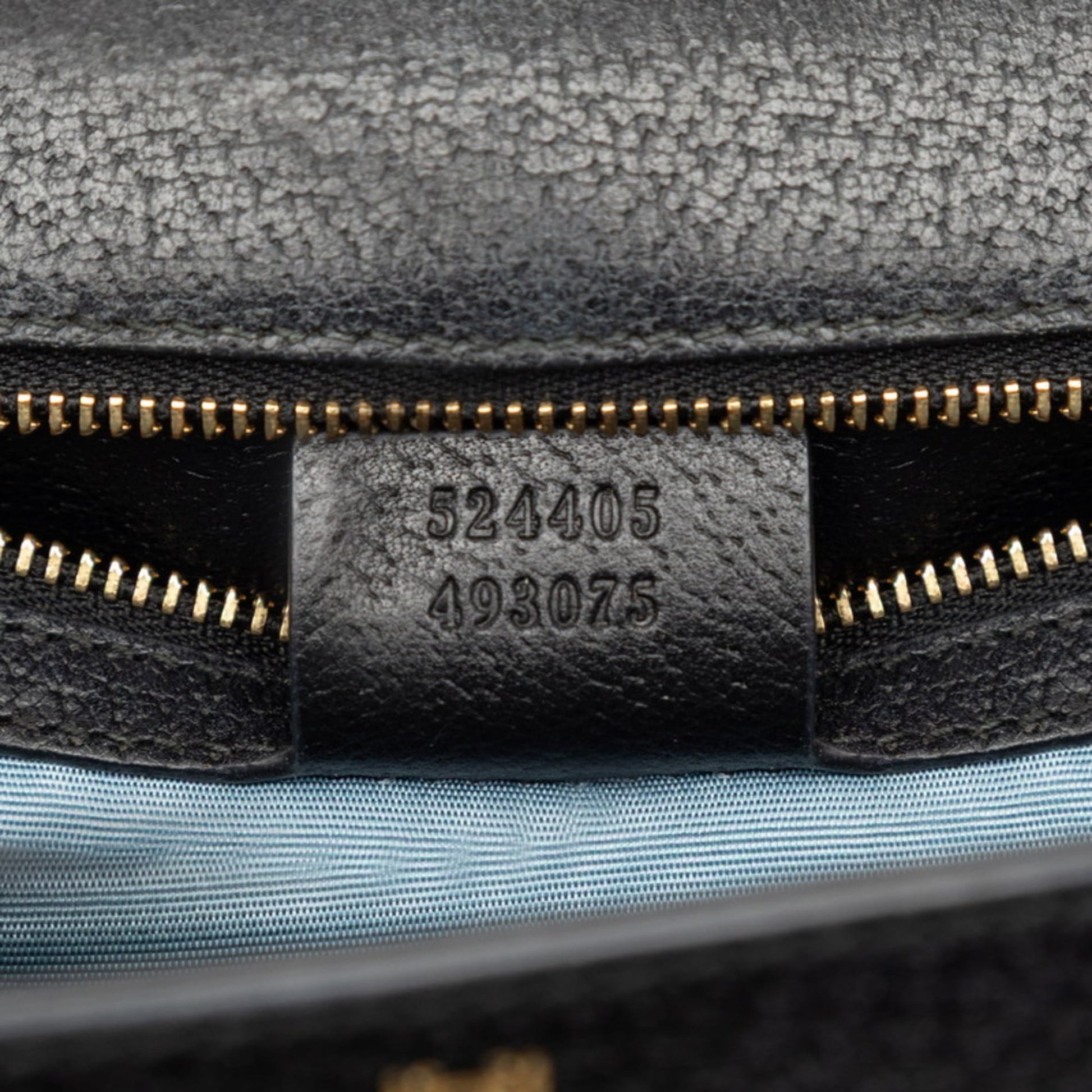 Gucci Black Multi-Color Leather Handbag
