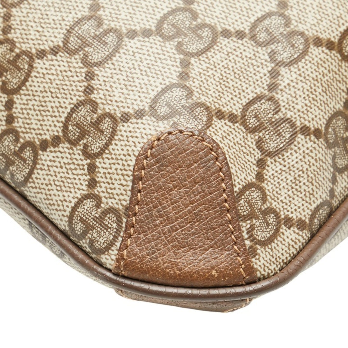 Gucci Beige Brown Pvc Leather Clutch Bag