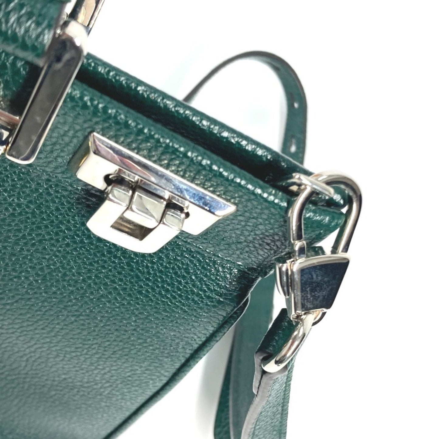 Gucci Green Leather Handbag Shoulder Bag
