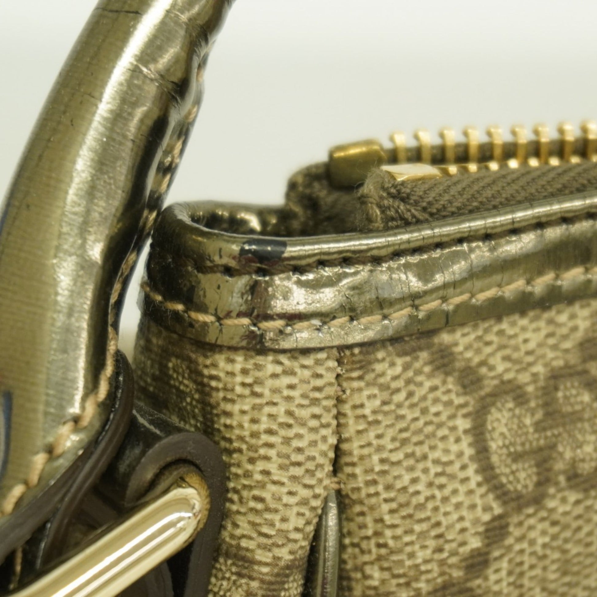 Gucci Beige Brown Pvc Handbag