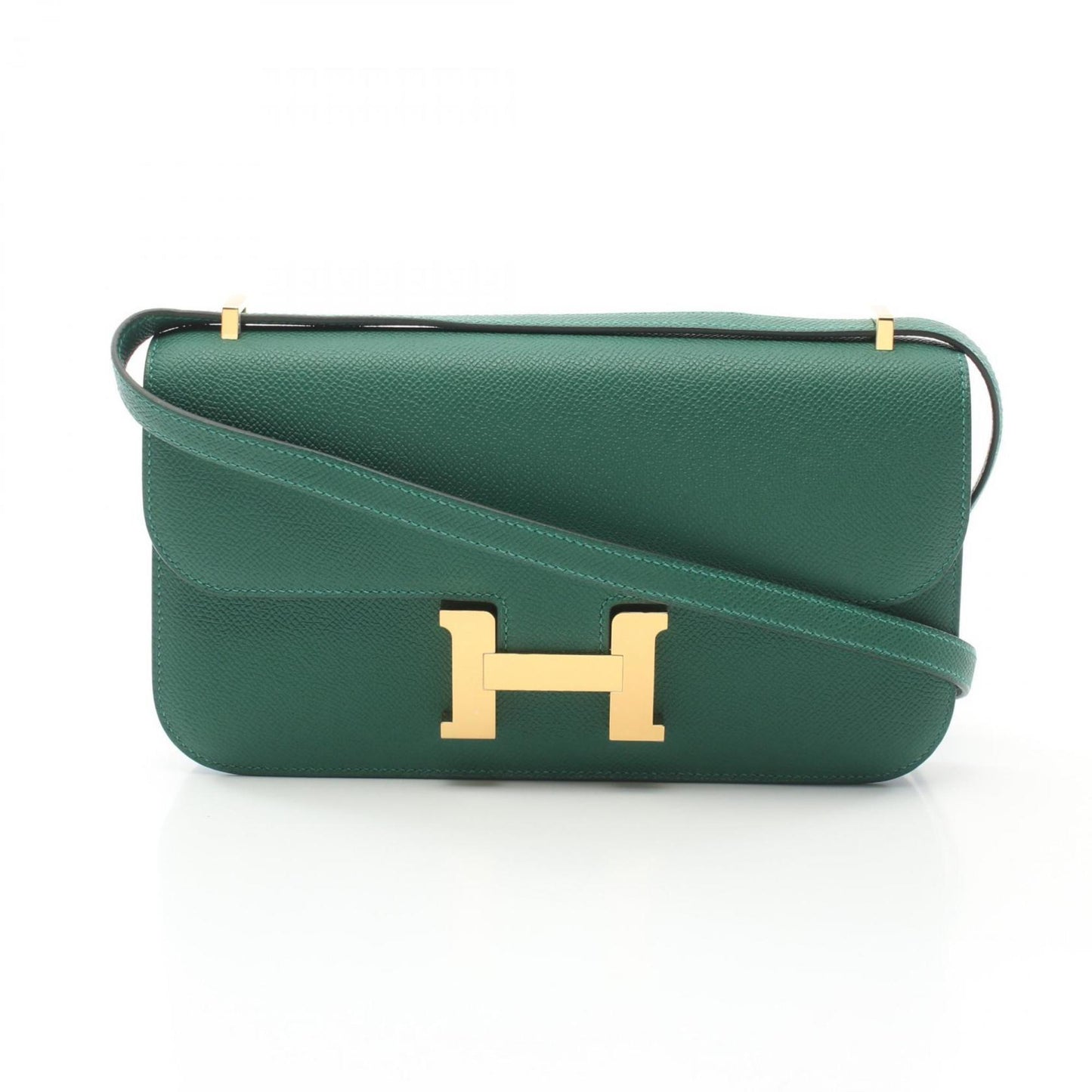 Hermes Epsom Shoulder Bag Leather Green