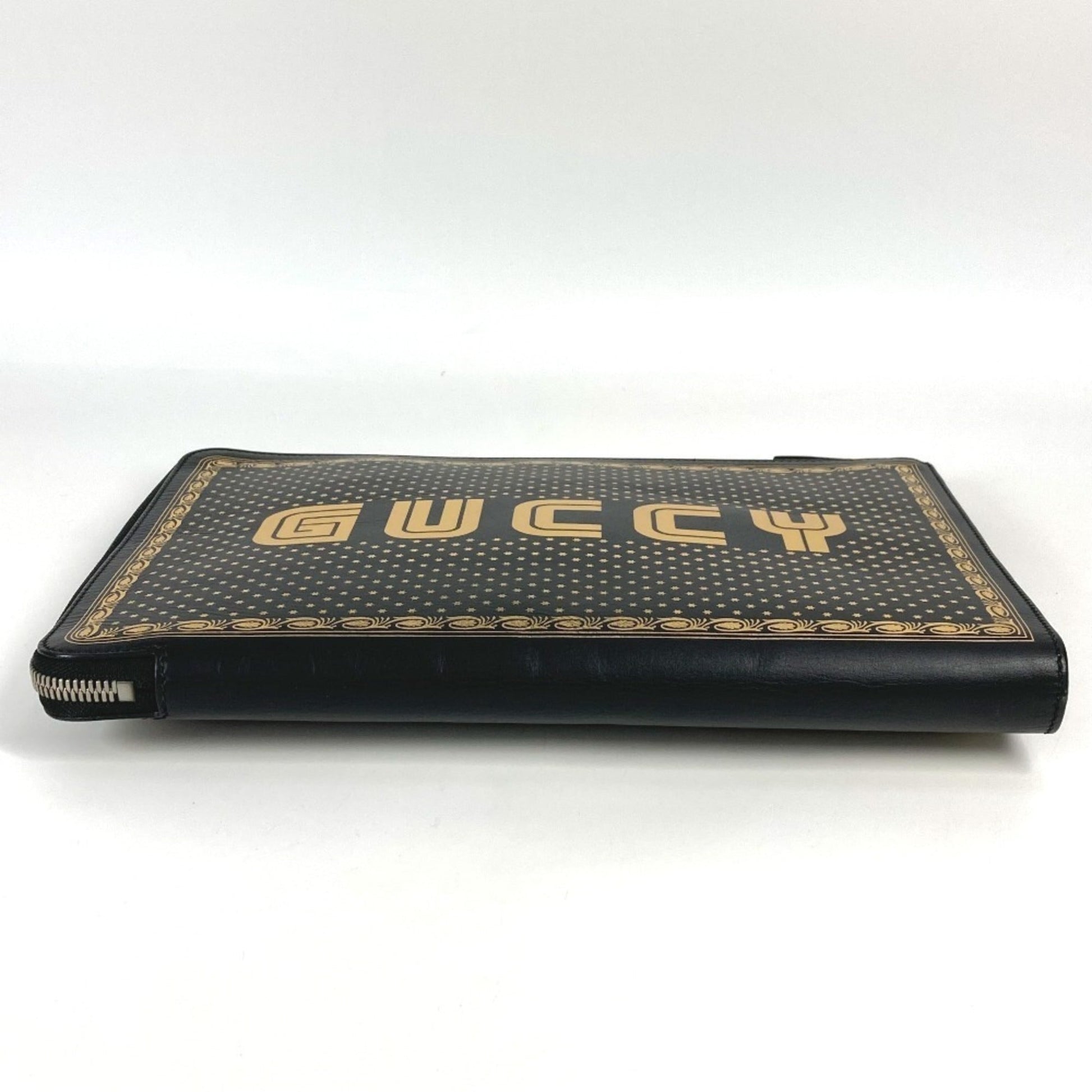 Gucci Black Leather Clutch Bag Pouch