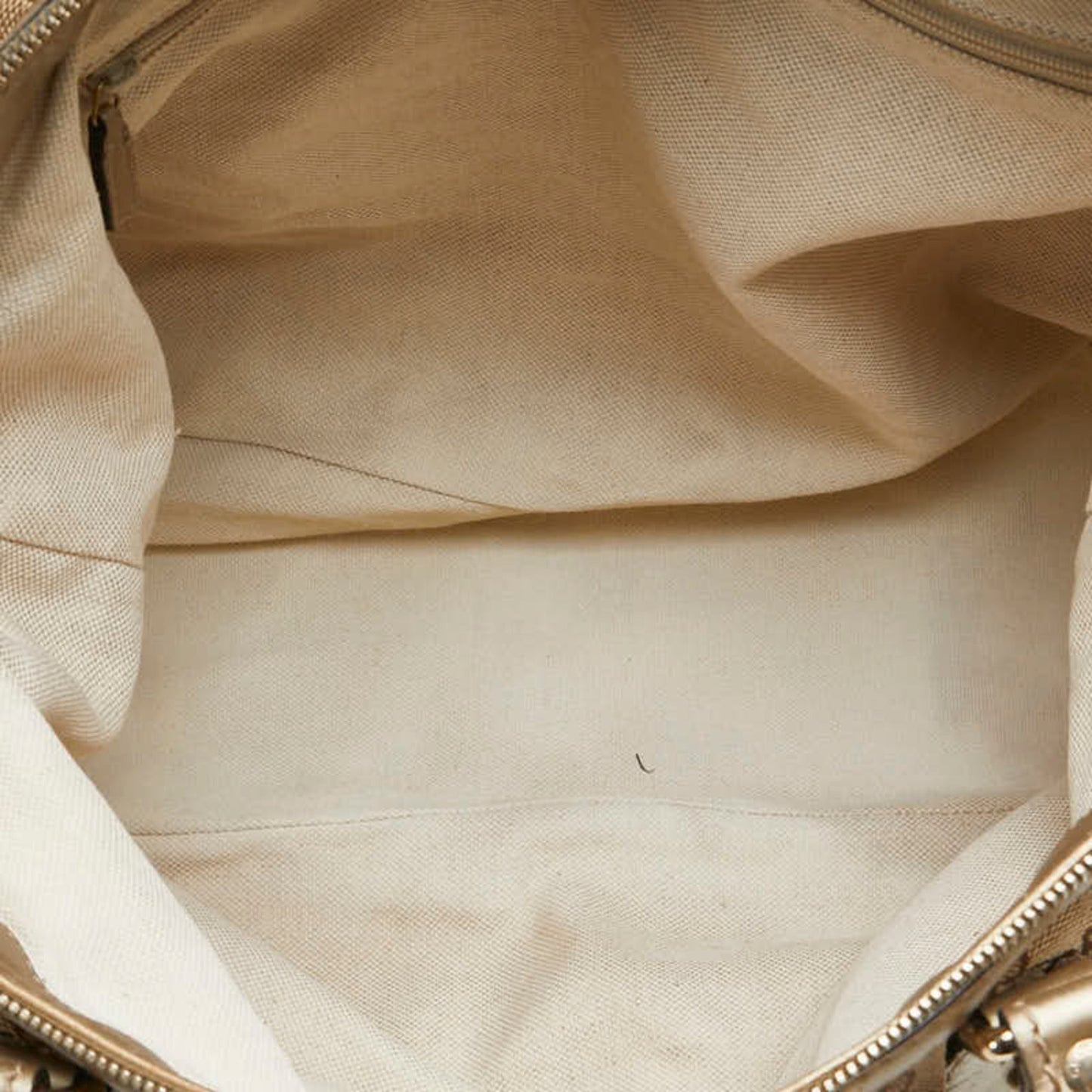 Gucci Gg Canvas Beige Champagne Gold Gg Canvas Leather Handbag Shoulder Bag