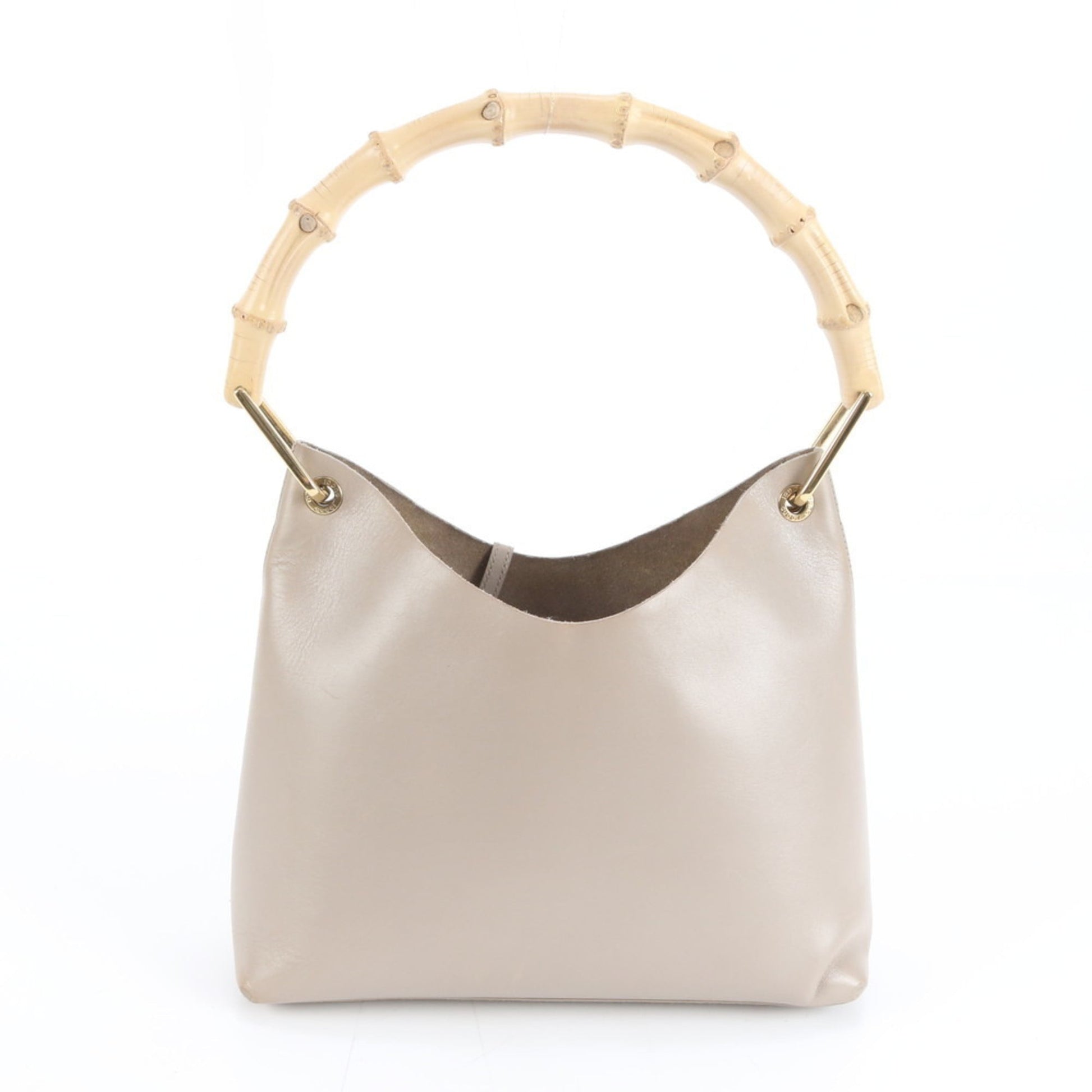 Gucci Grayish Leather Pouch Shoulder Bag