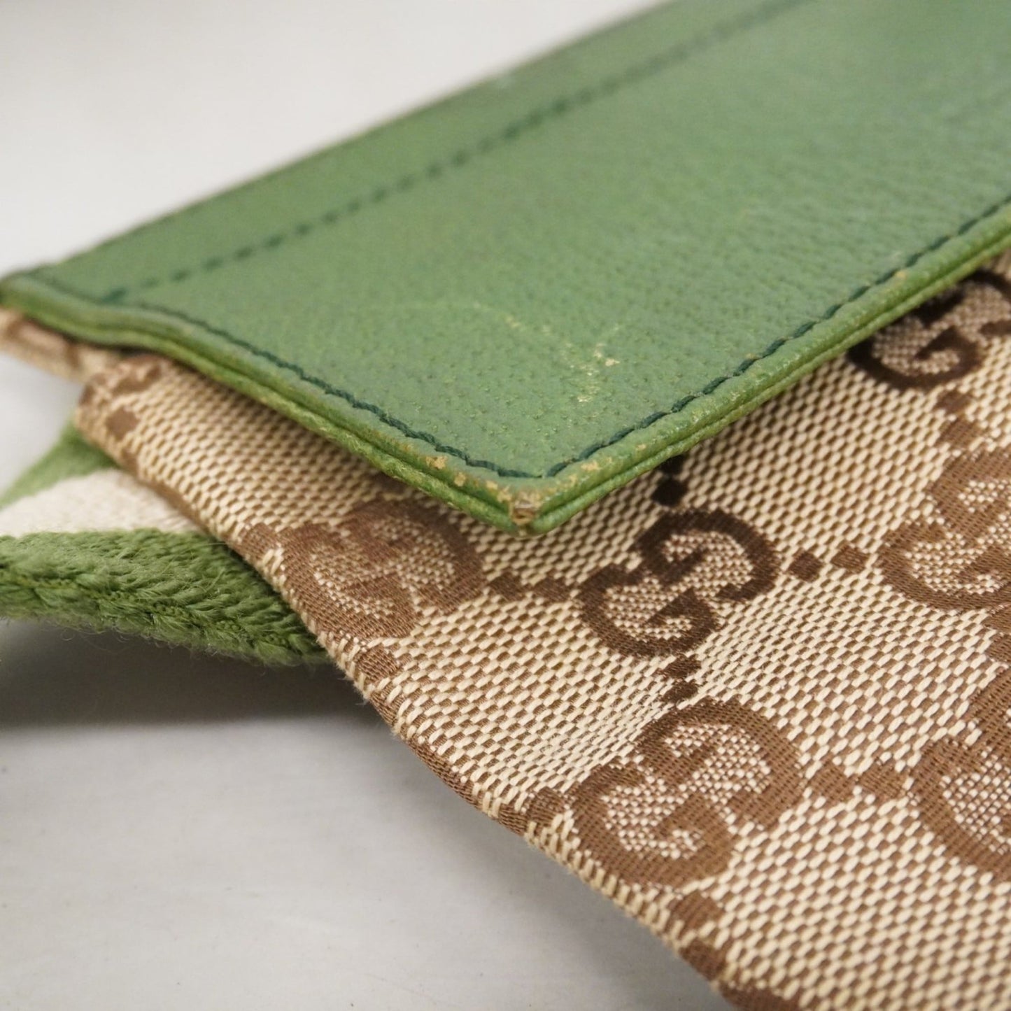 Gucci Brown Green Canvas Fanny Pack