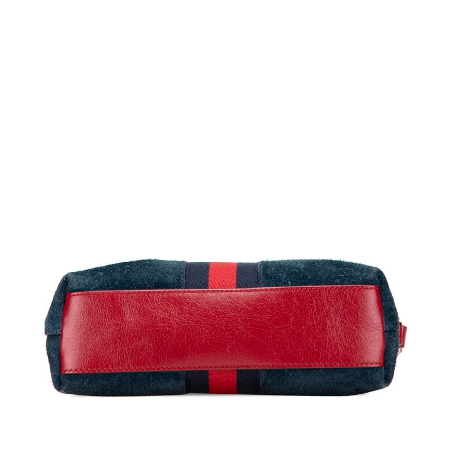 Gucci Blue Red Color Suede Leather Shoulder Bag