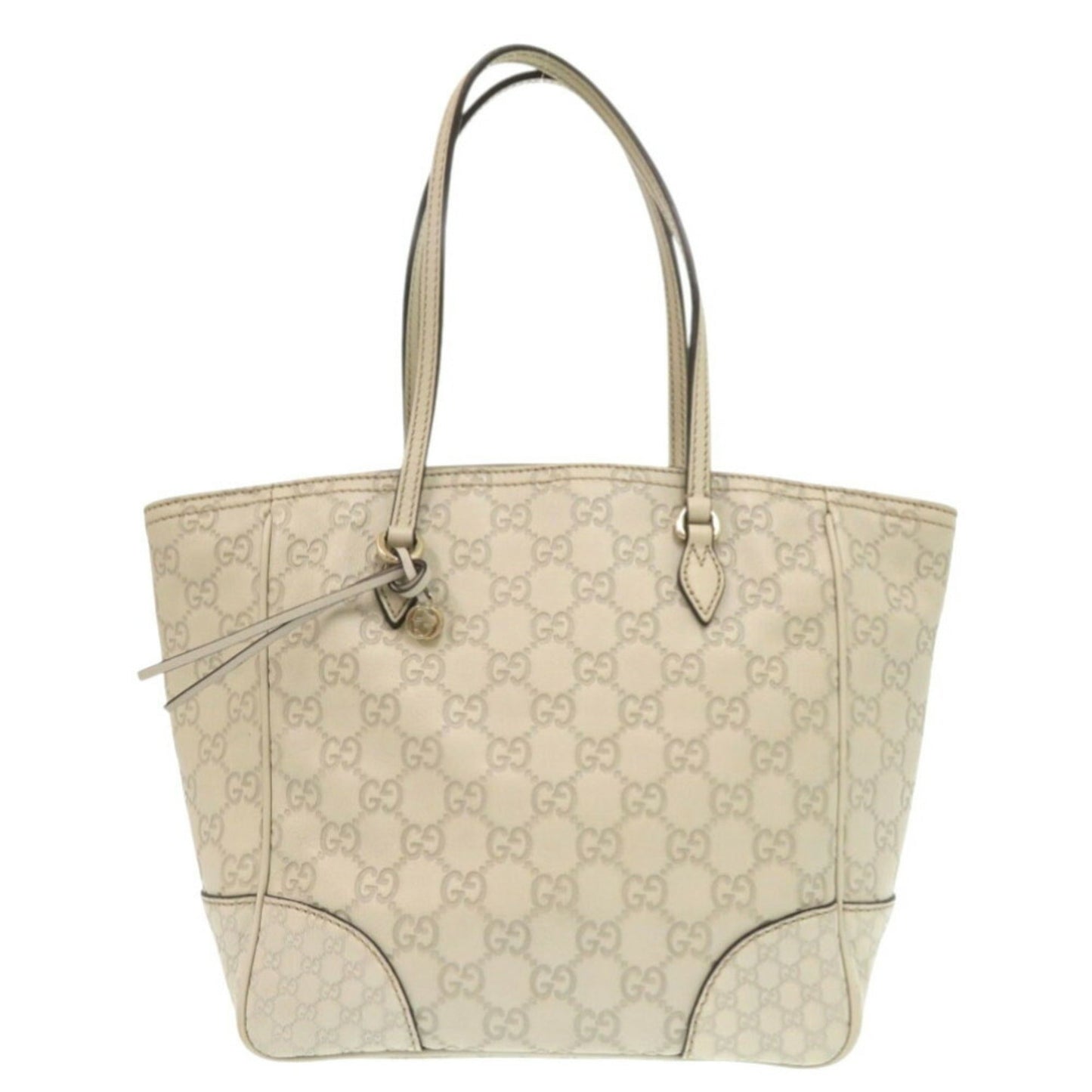 Gucci Ivory Leather Gg Leather Handbag