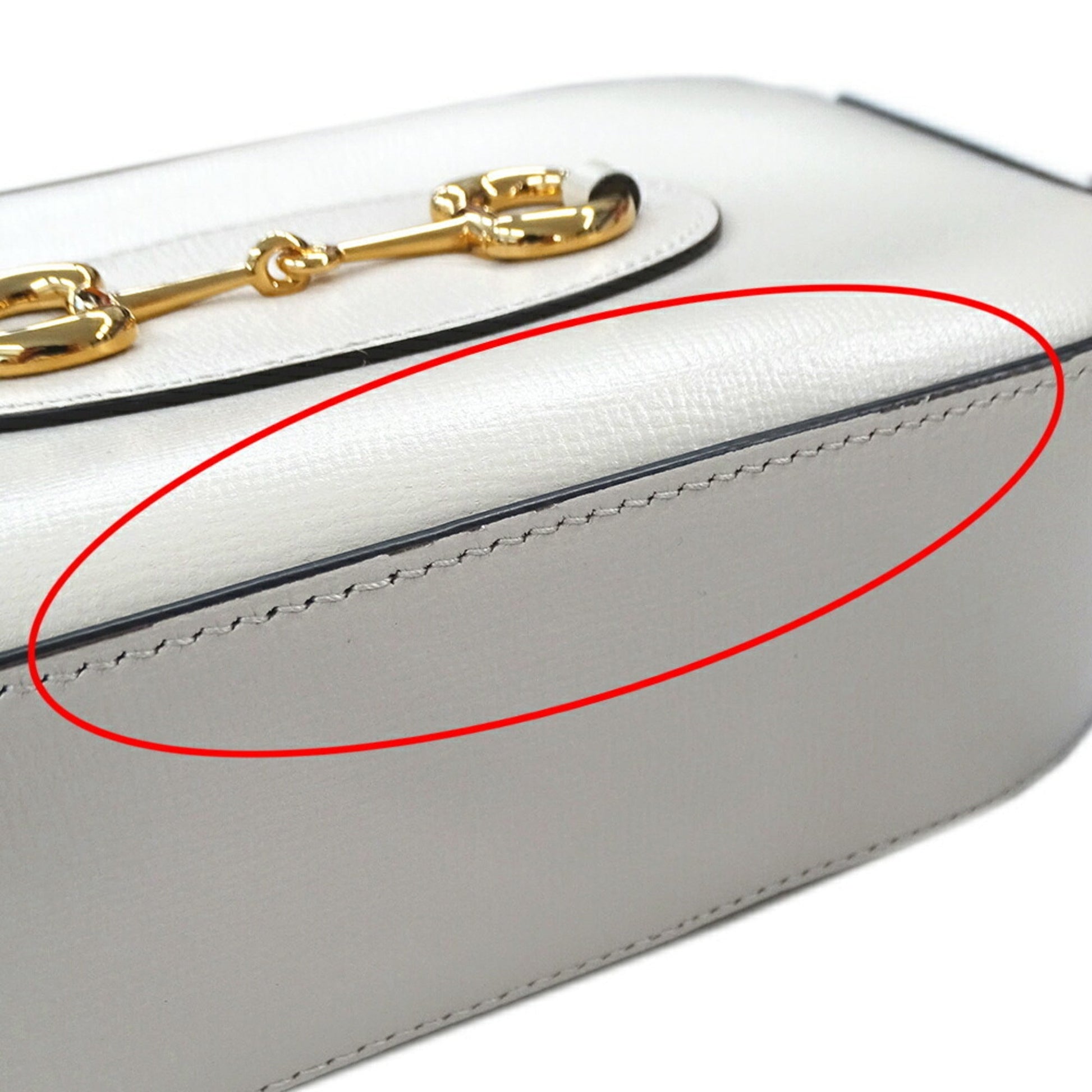 Gucci White Leather Shoulder Bag
