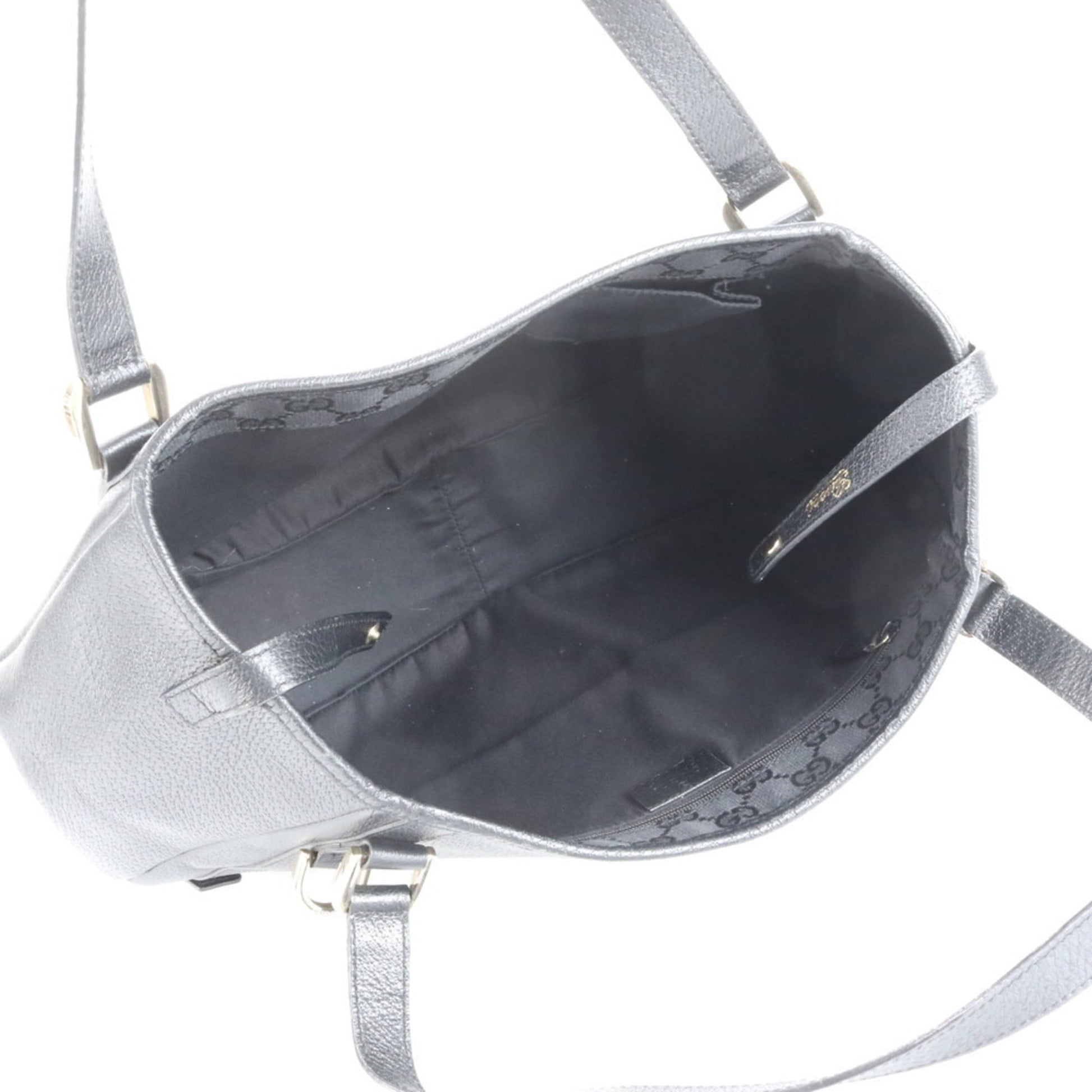 Gucci Black Leather Tote Bag