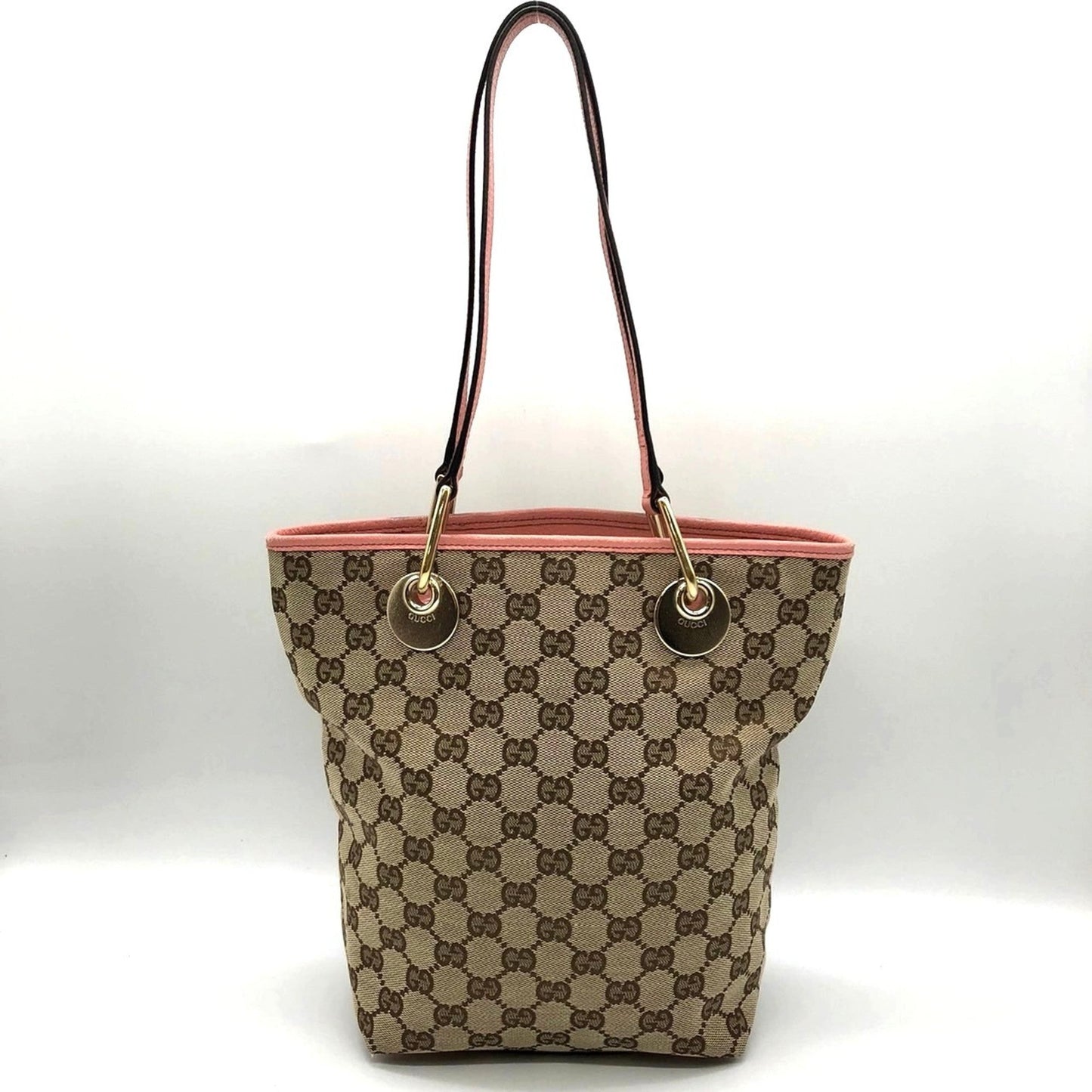 Gucci Beige Gg Canvas Tote Bag