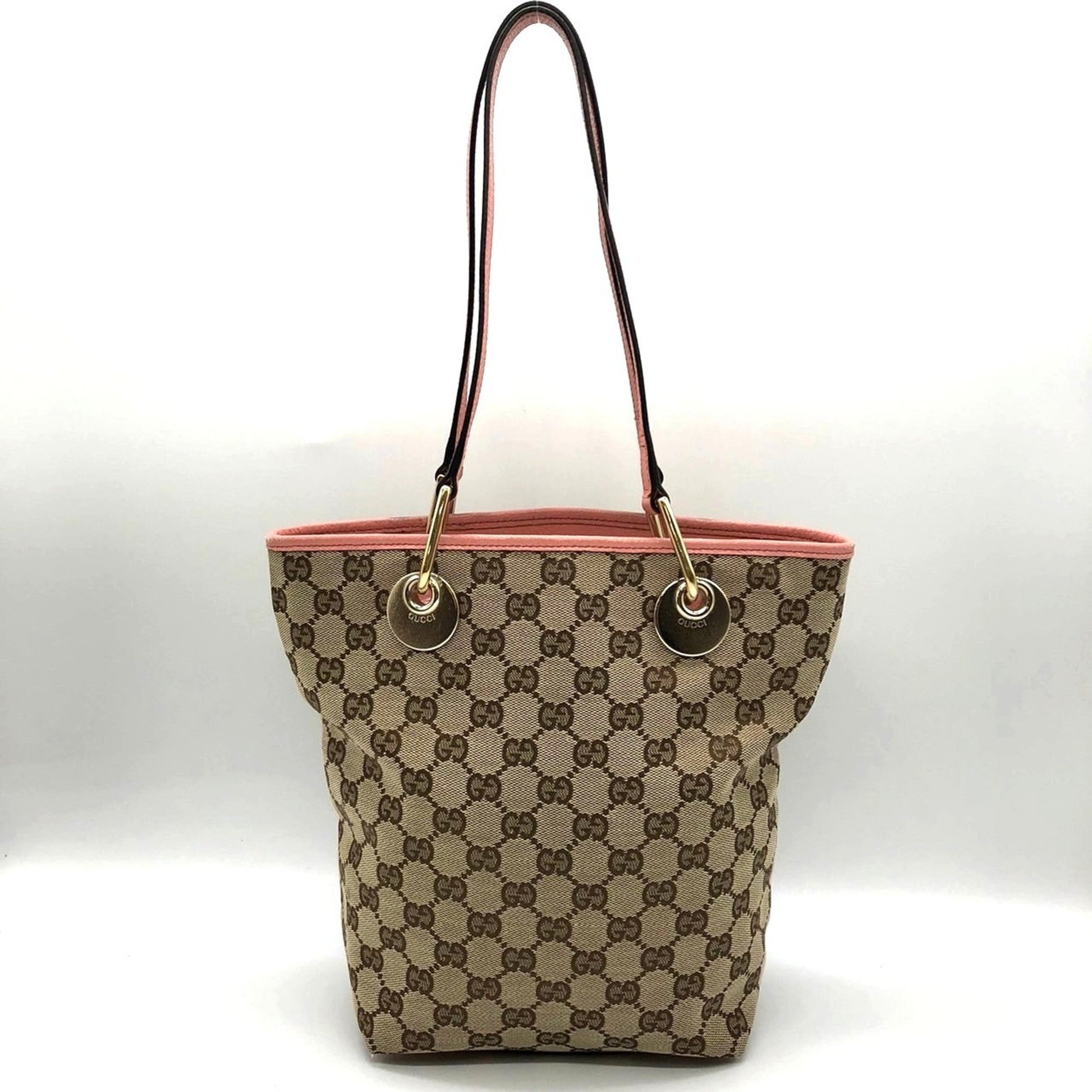 Gucci Beige Gg Canvas Tote Bag