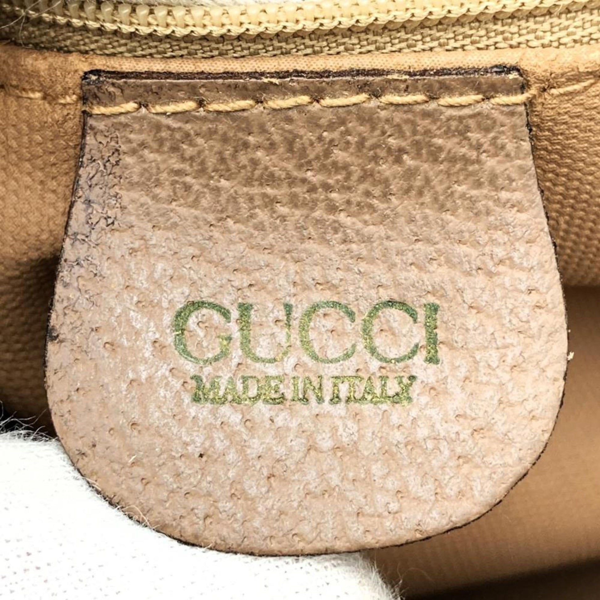 Gucci Brown Gg Supreme Pvc Pouch
