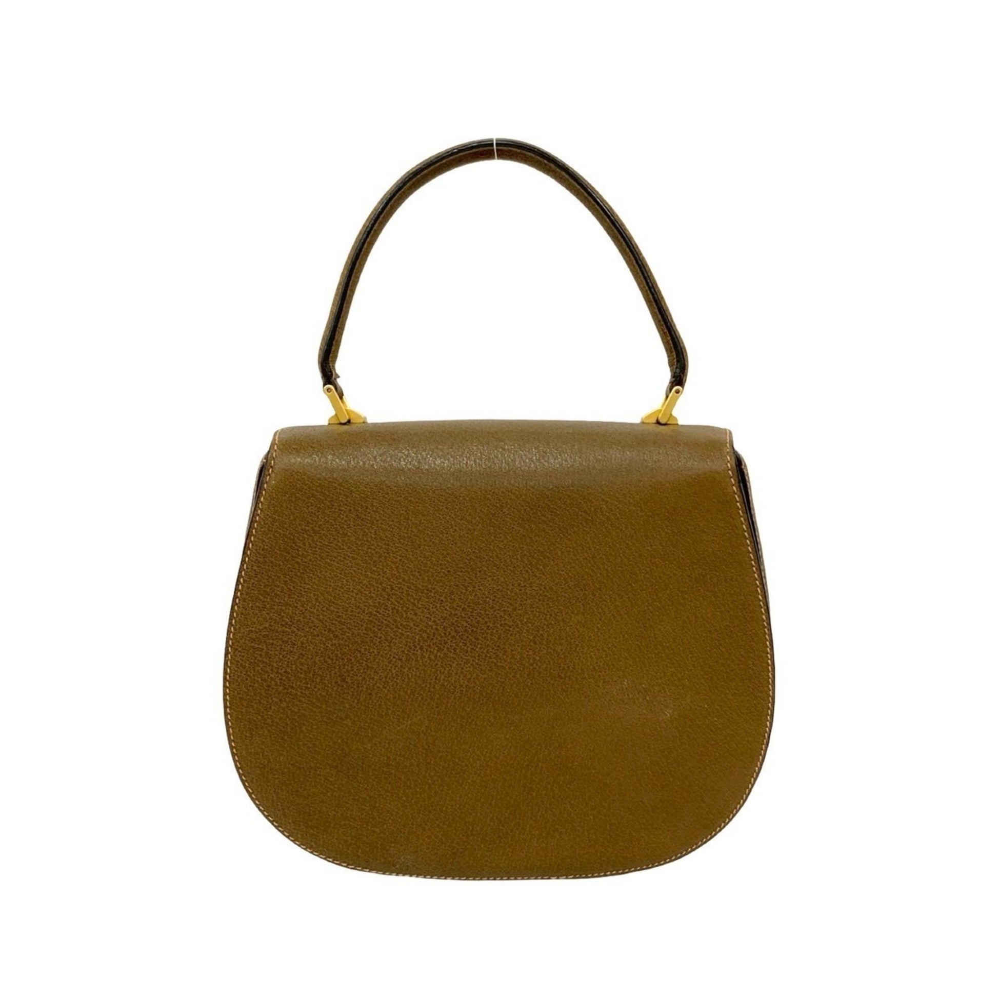 Gucci Brown Leather Handbag Tote Bag