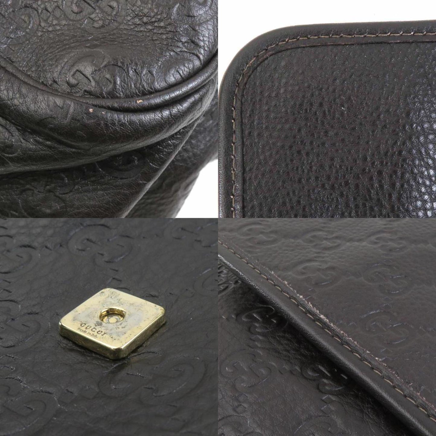 Gucci Dark Brown Leather Shoulder Bag