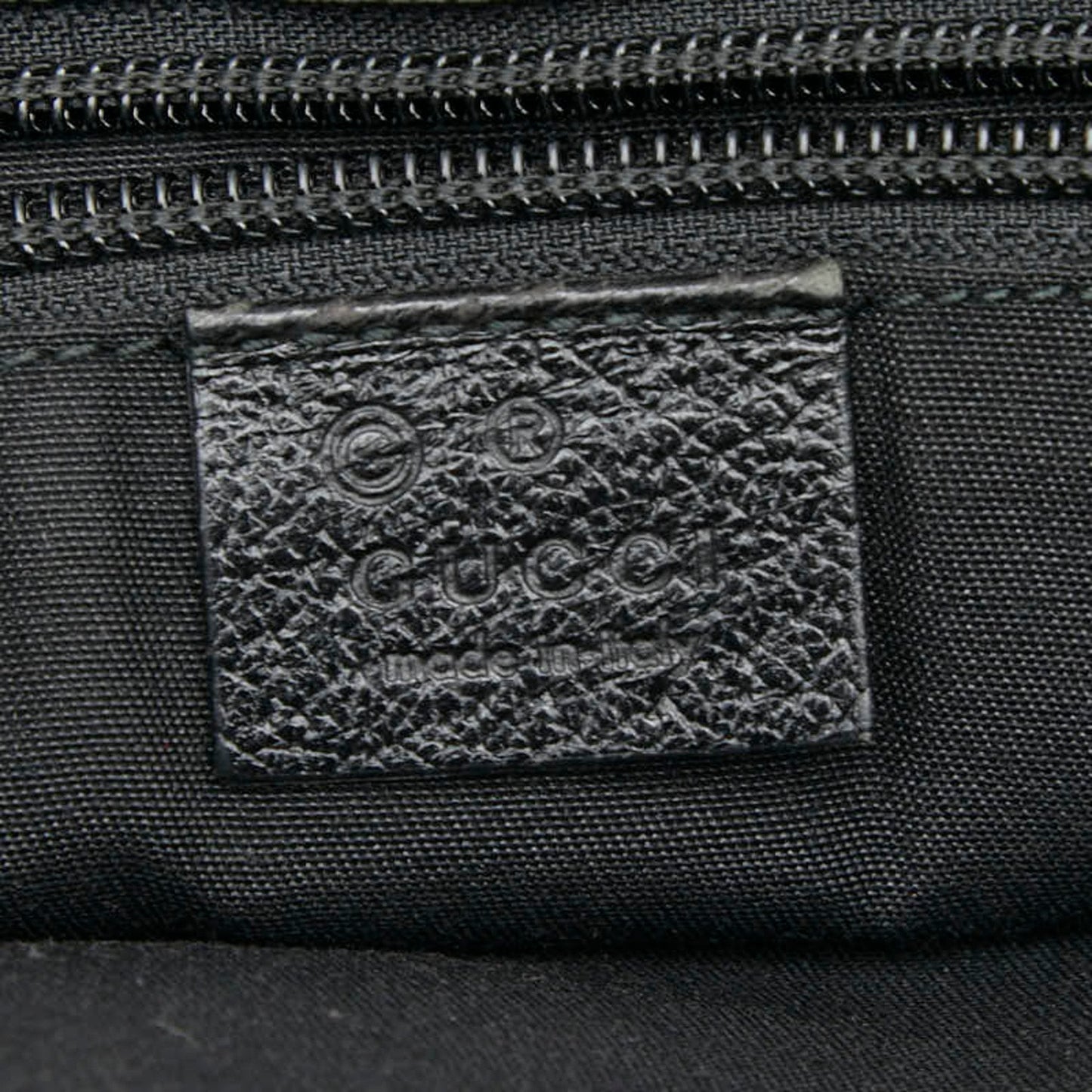 Gucci Black Canvas Leather Shoulder Bag Tote Bag