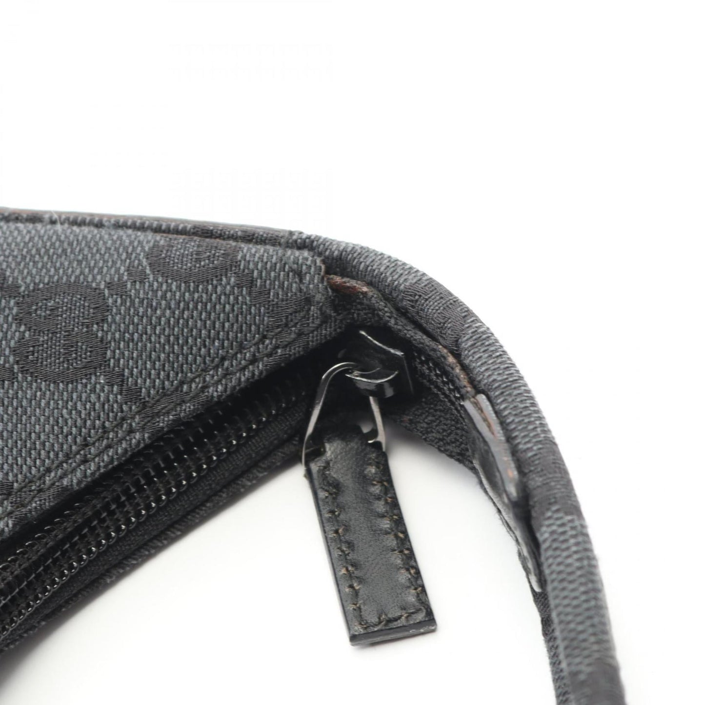 Gucci Gray Canvas Leather Shoulder Bag