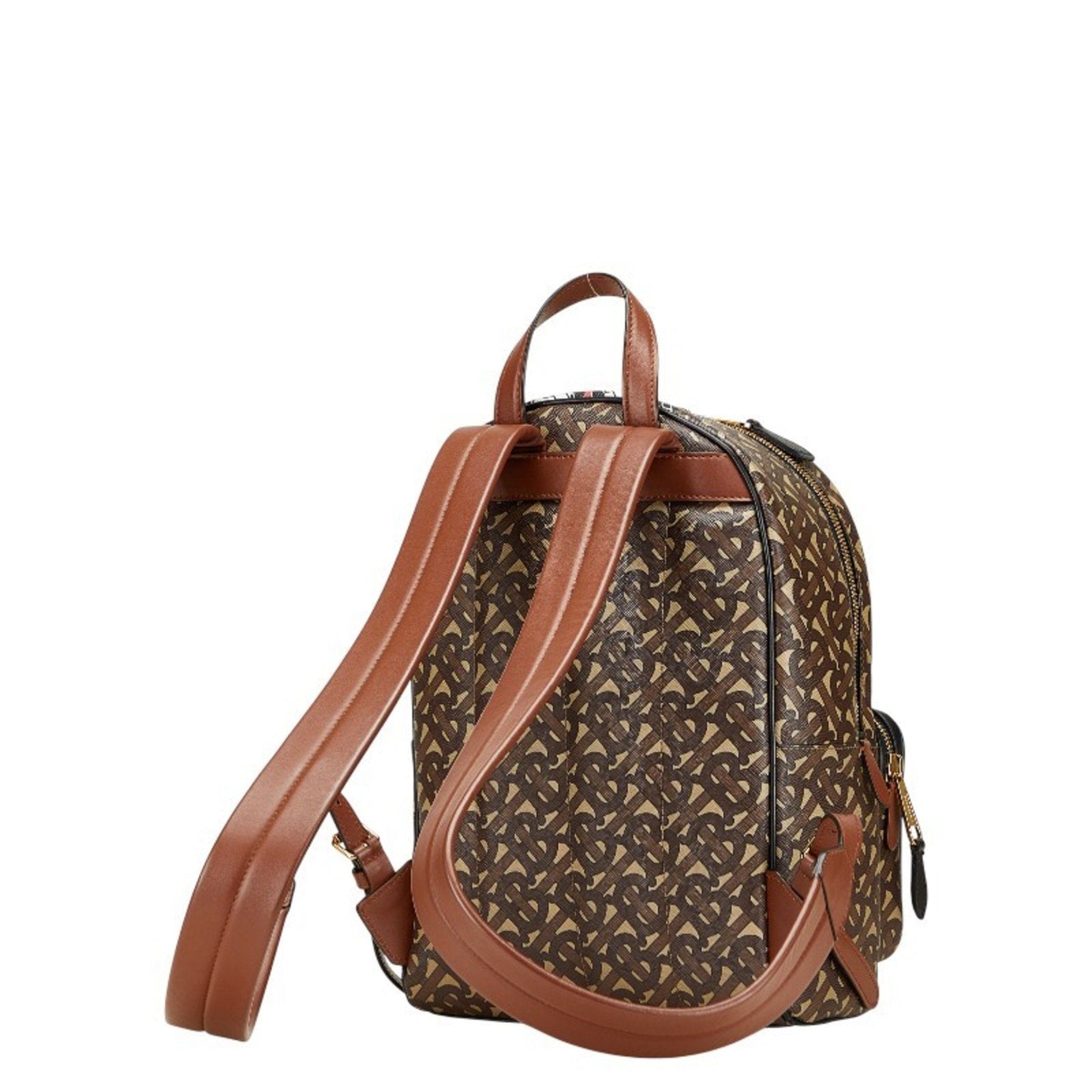 Burberry Pvc Backpack Leather Brown