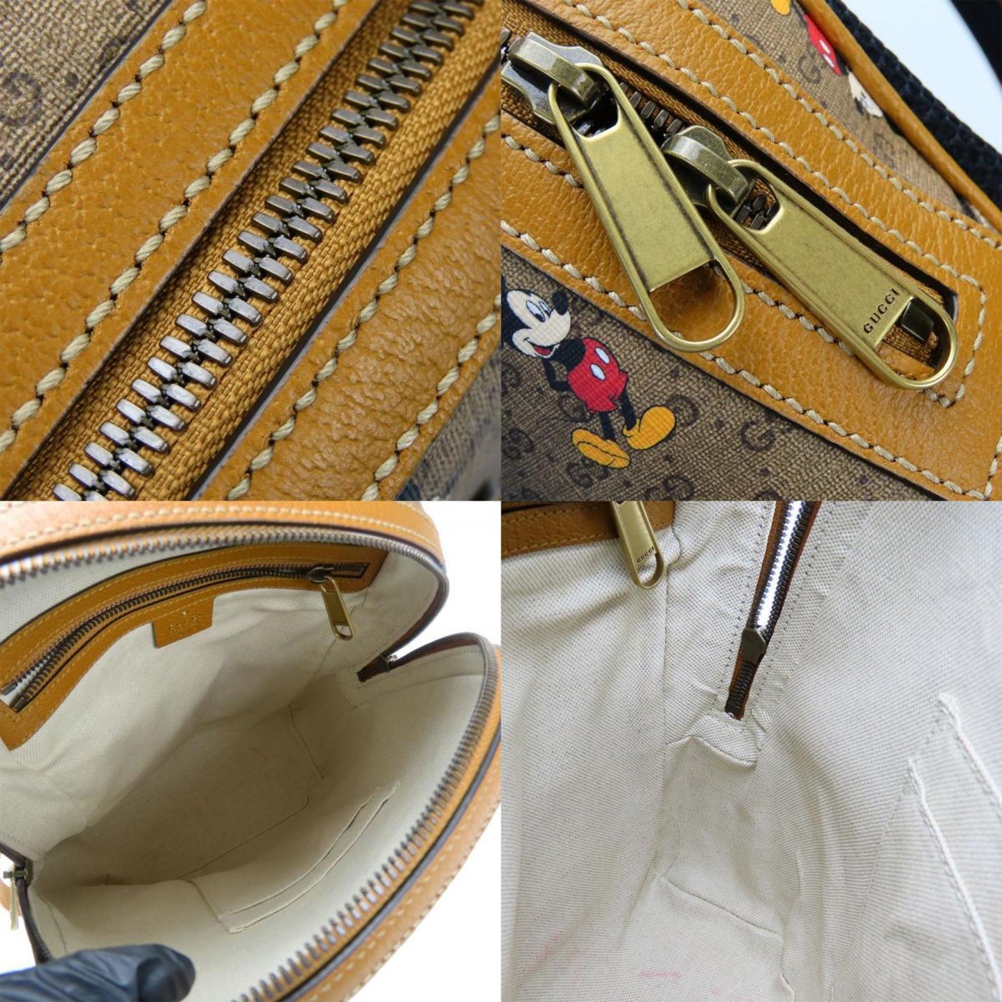 Gucci Brown Camel Gg Supreme Backpack