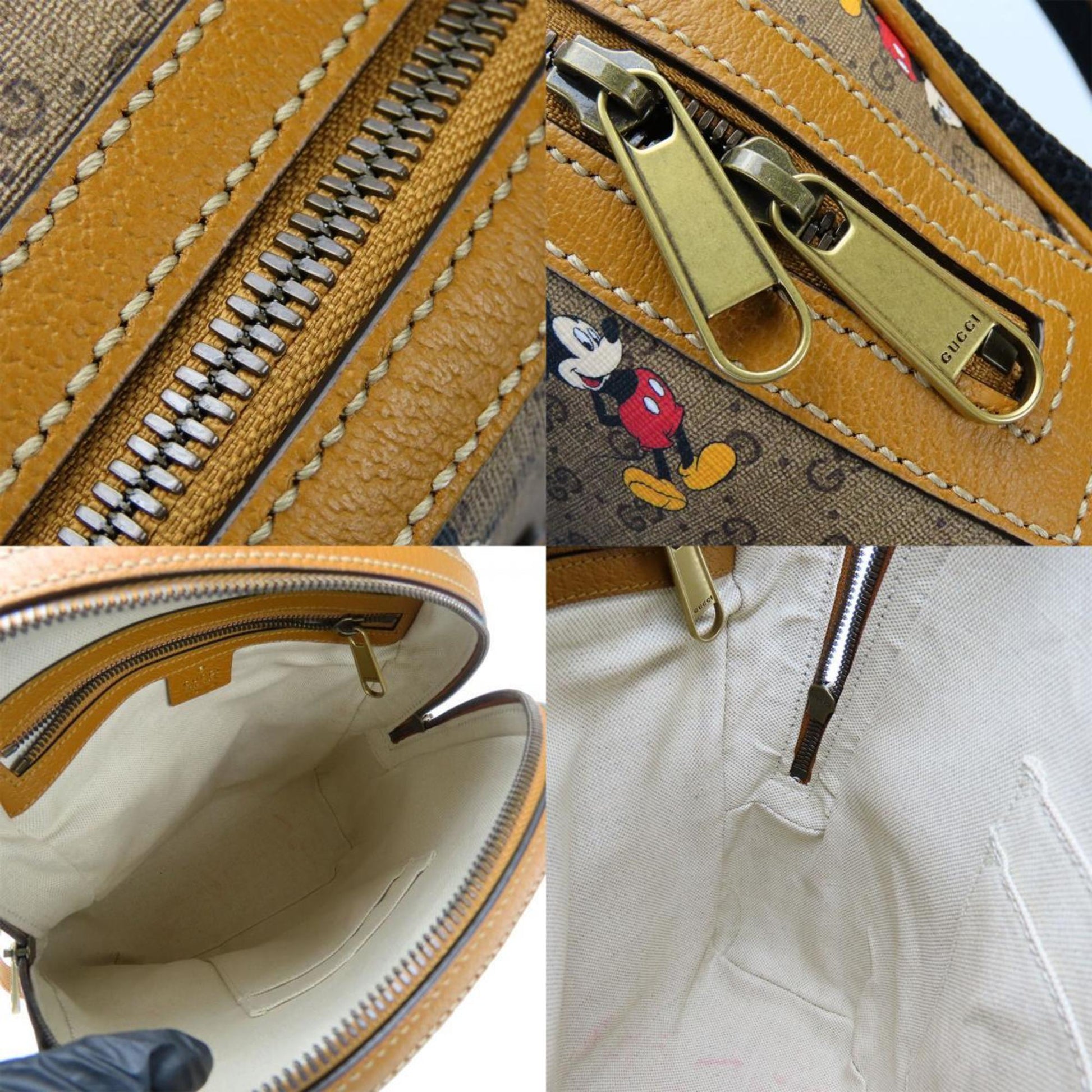 Gucci Brown Camel Gg Supreme Backpack
