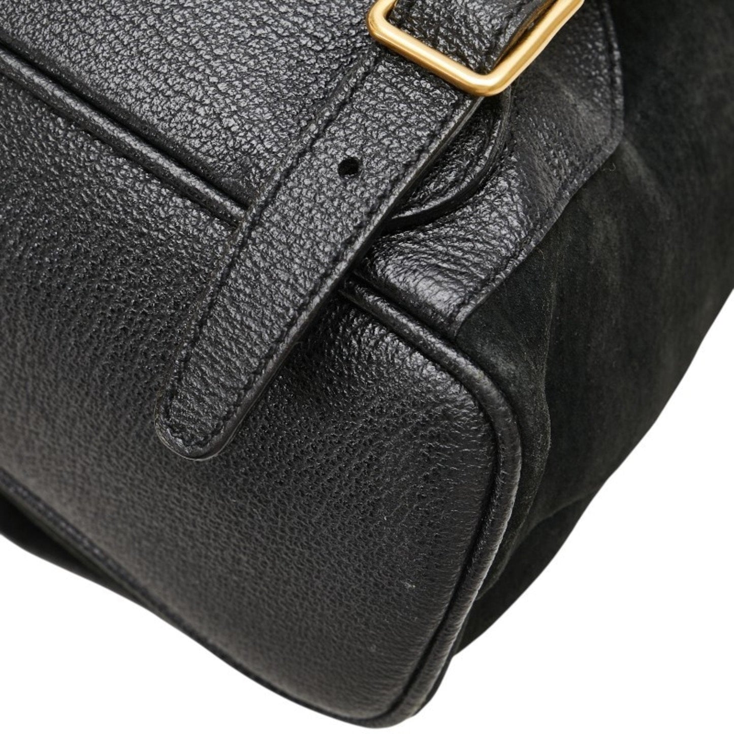 Gucci Bamboo Black Suede Leather Backpack