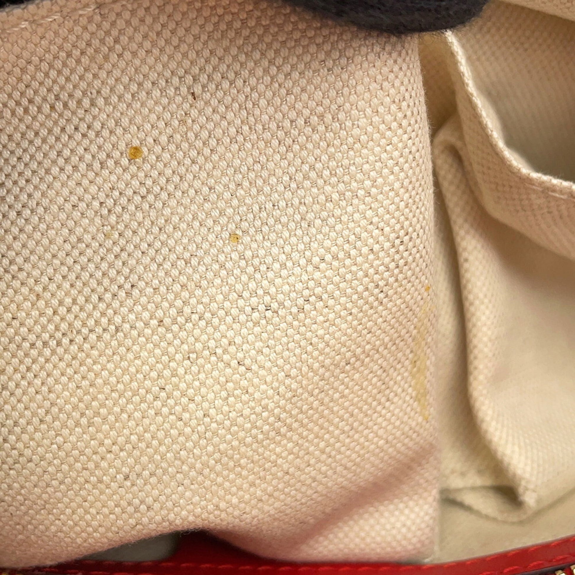 Gucci Red Color Leather Pouch Tote Bag