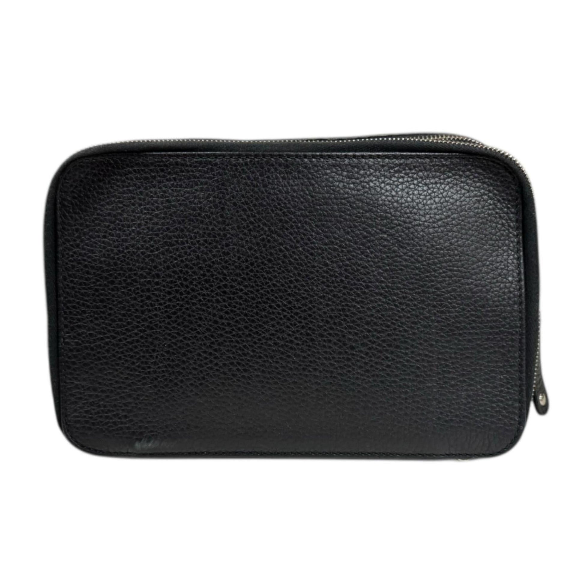 Gucci Black Leather Clutch Bag