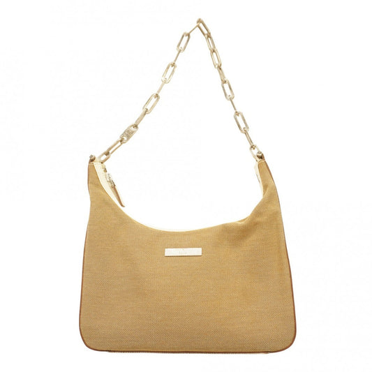 Gucci Beige White Canvas Shoulder Bag