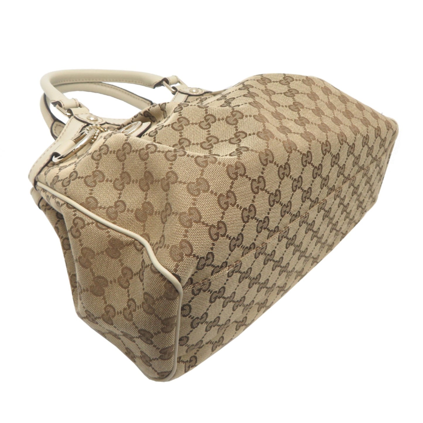 Gucci Sukey Beige Gg Canvas Handbag