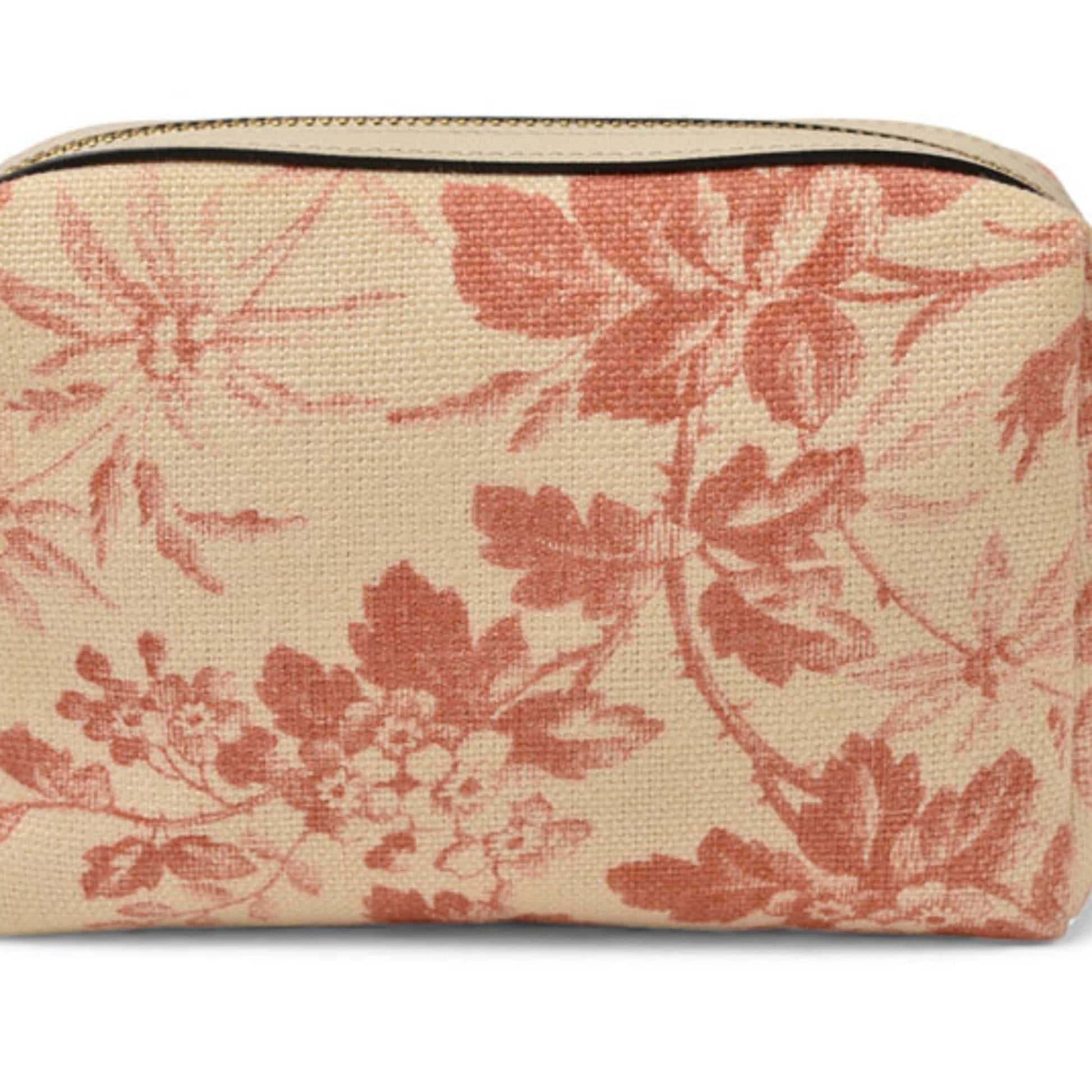Gucci Pink White Canvas Pouch