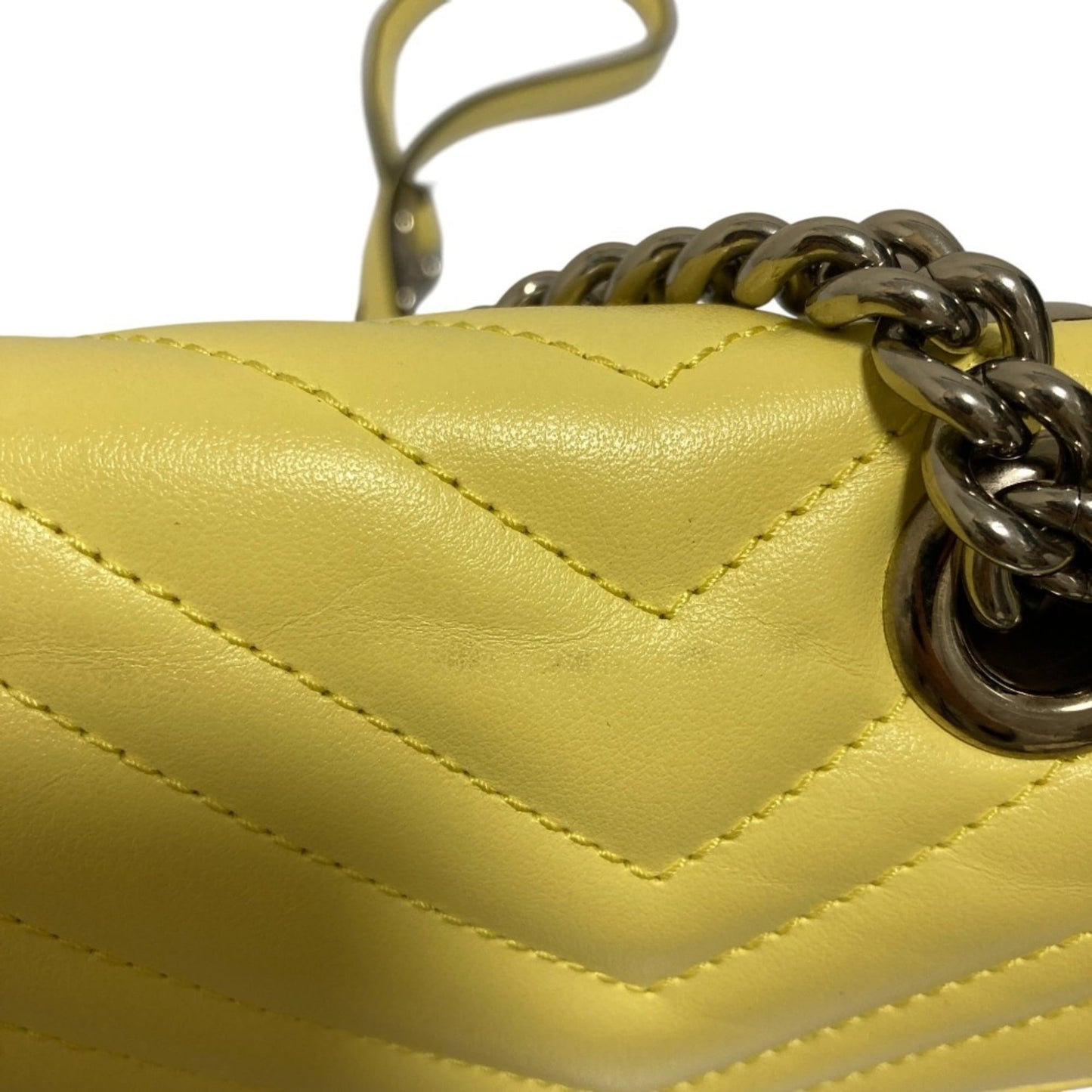 Gucci Yellow Quilting Leather Shoulder Bag
