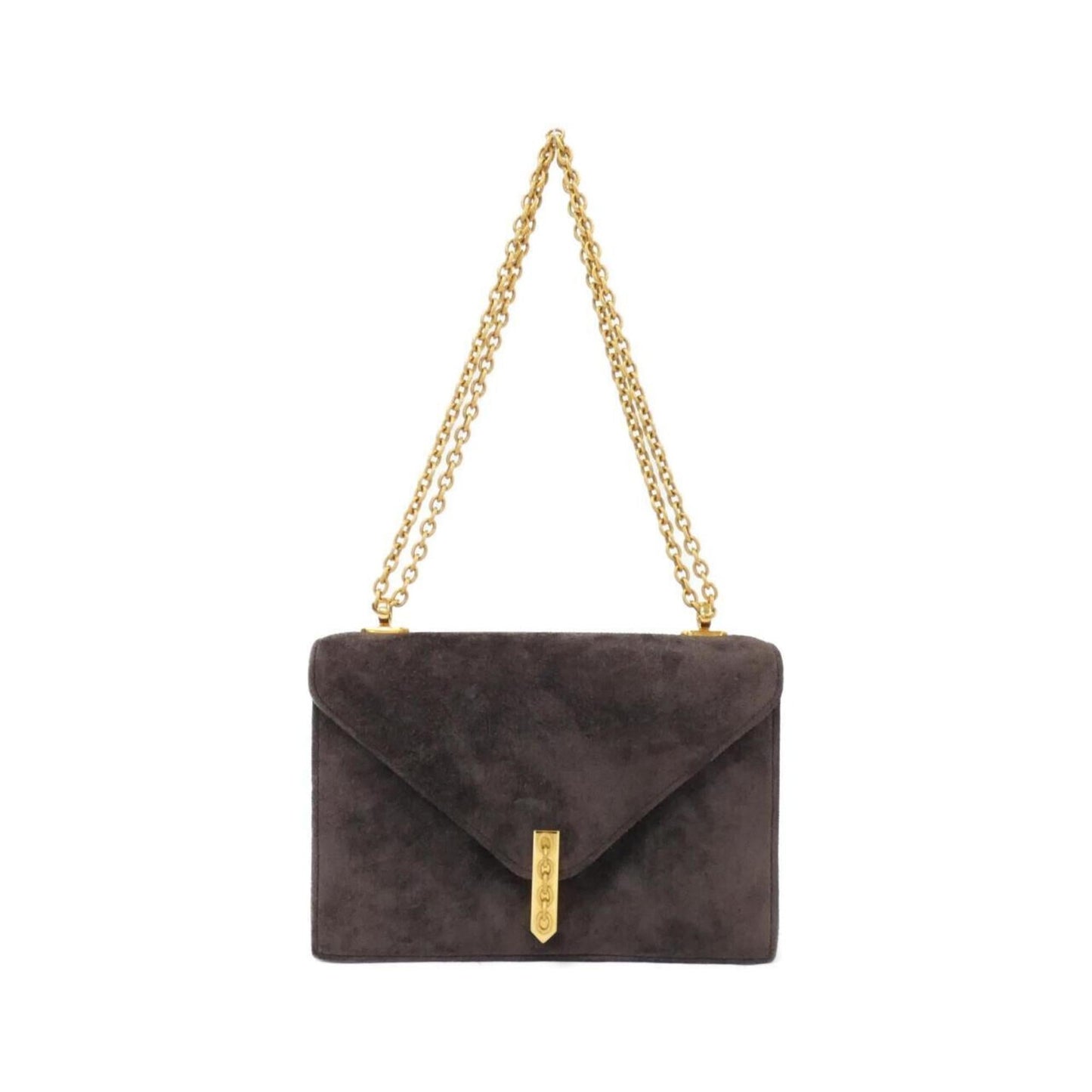 Hermes Shoulder Bag Suede Brown