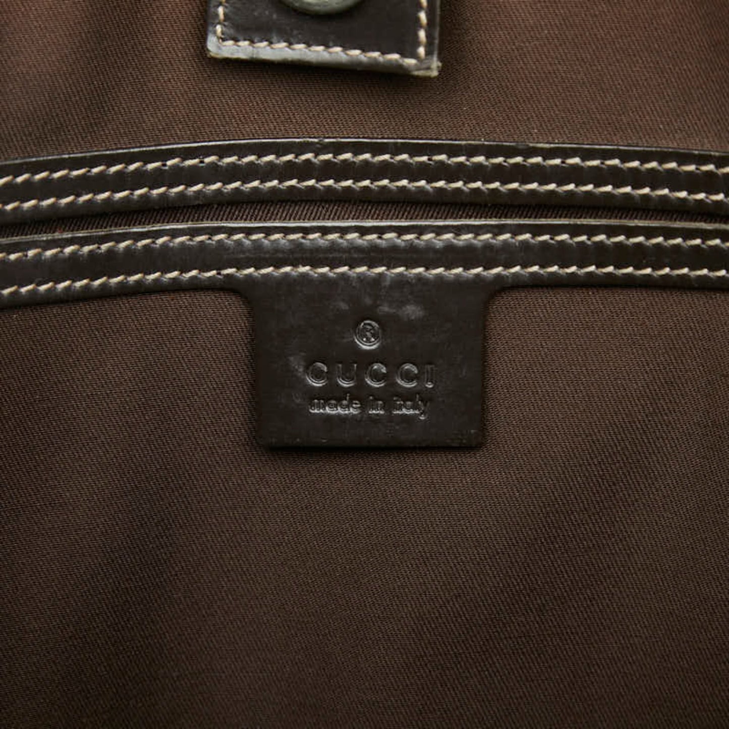 Gucci Beige Brown Pvc Leather Tote Bag