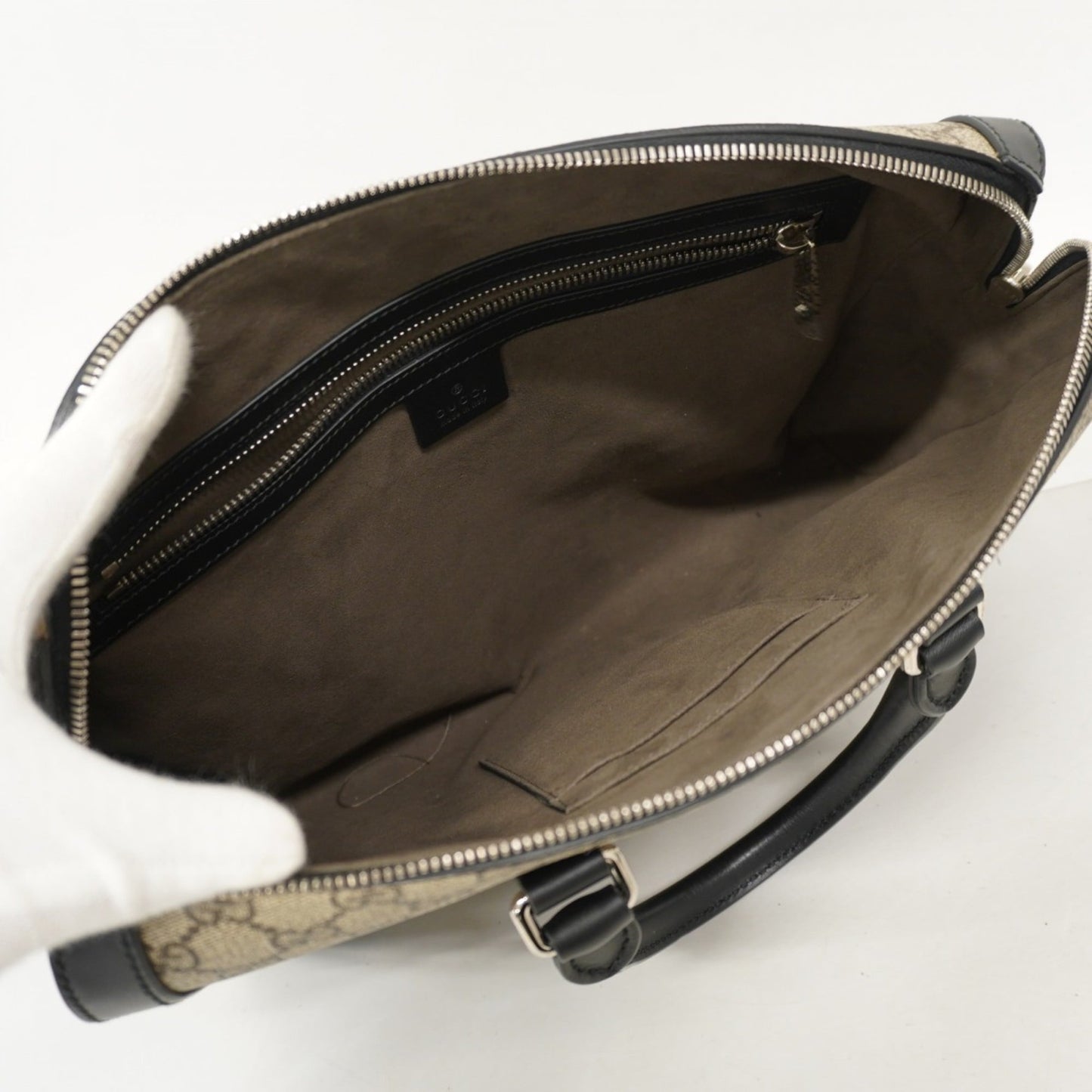 Gucci Brown White Pvc Handbag