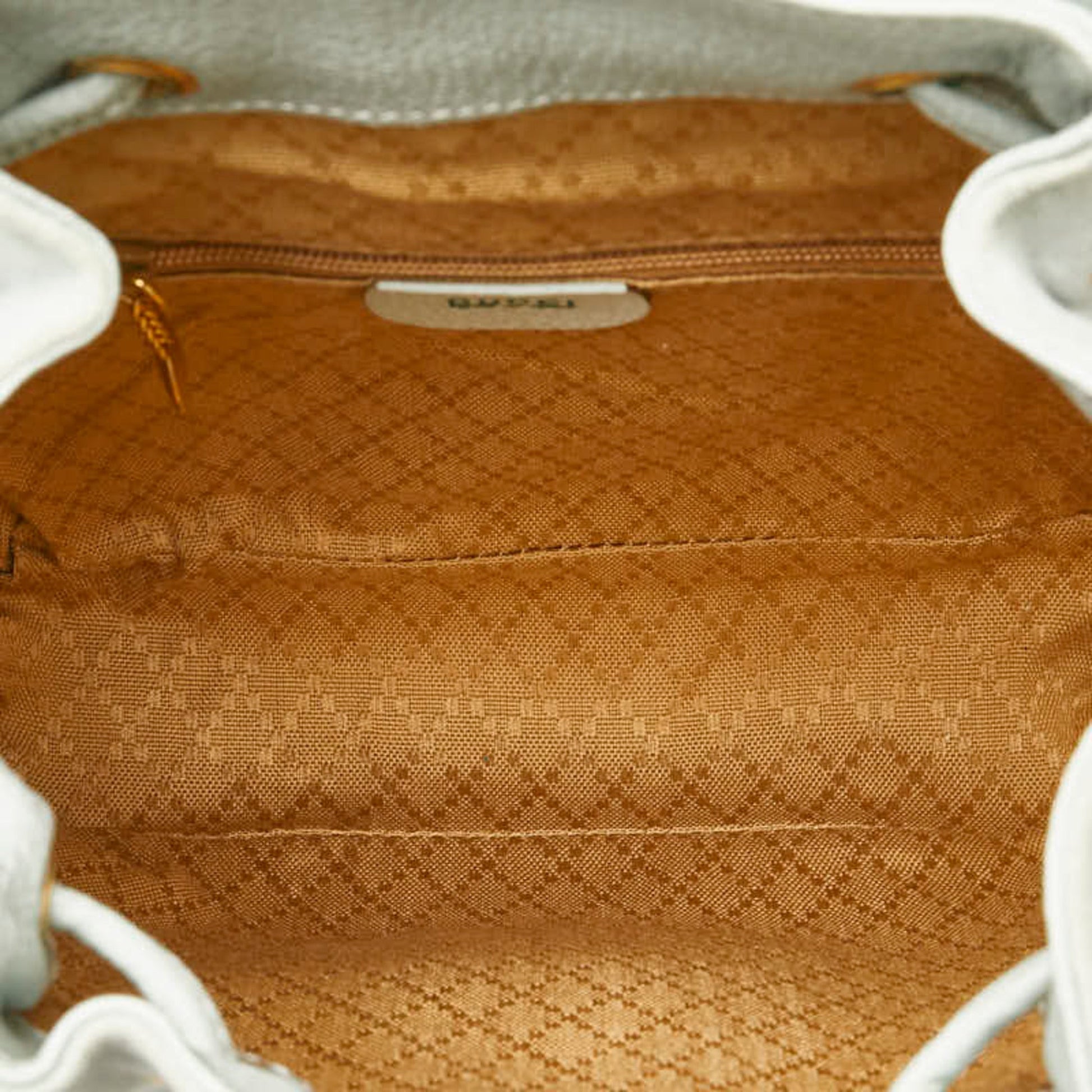 Gucci Light Blue Leather Suede Backpack